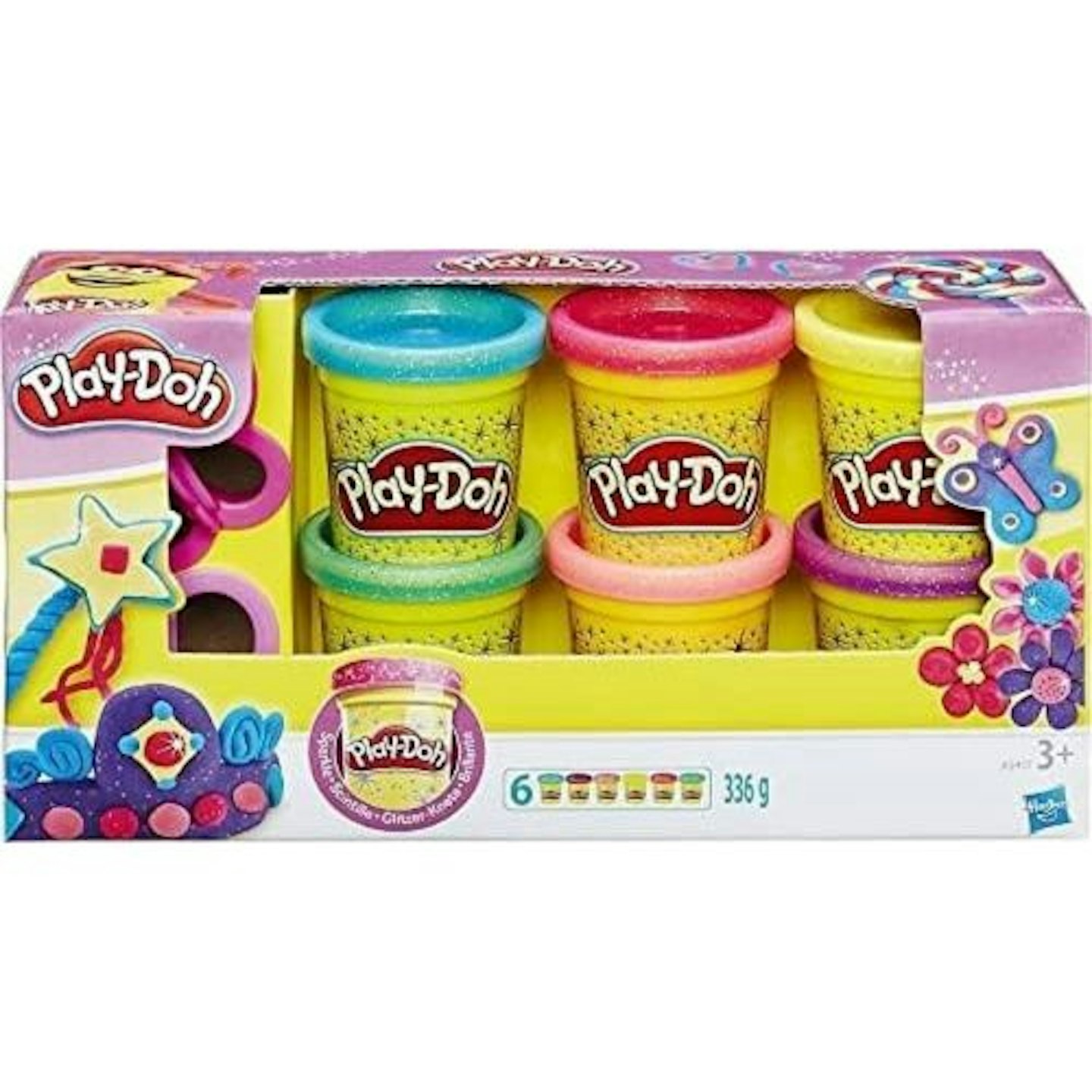 Play-Doh Sparkle Collection with 6 Non-Toxic Colours