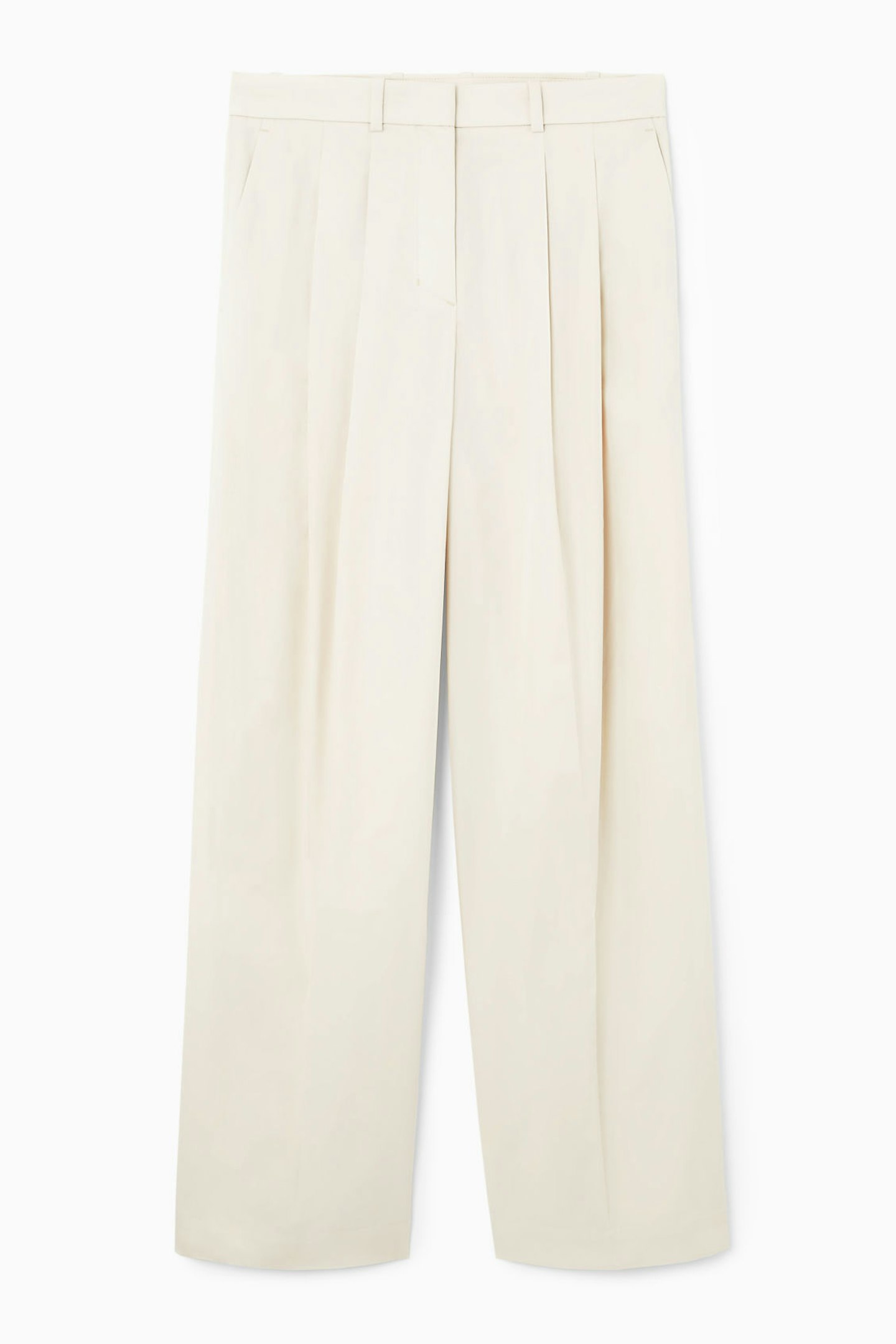 COS, Wide-Leg Tailored Twill Trousers