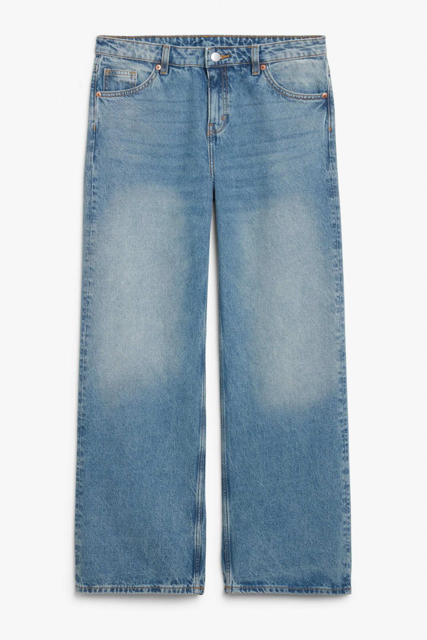 Naoki Low Waist Classic Blue Loose Jeans
