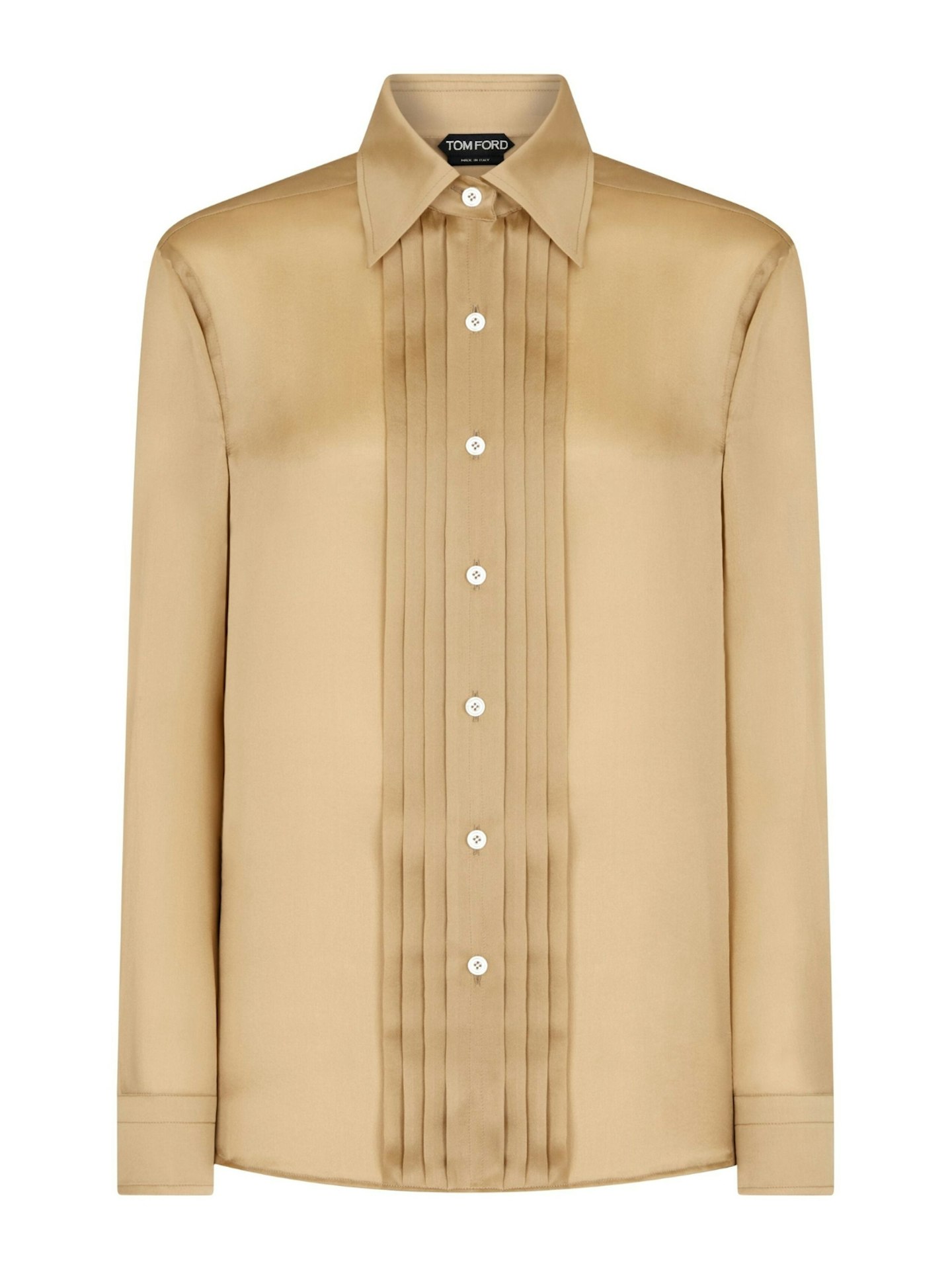 Tom Ford, Plisse-Panel Silk Shirt