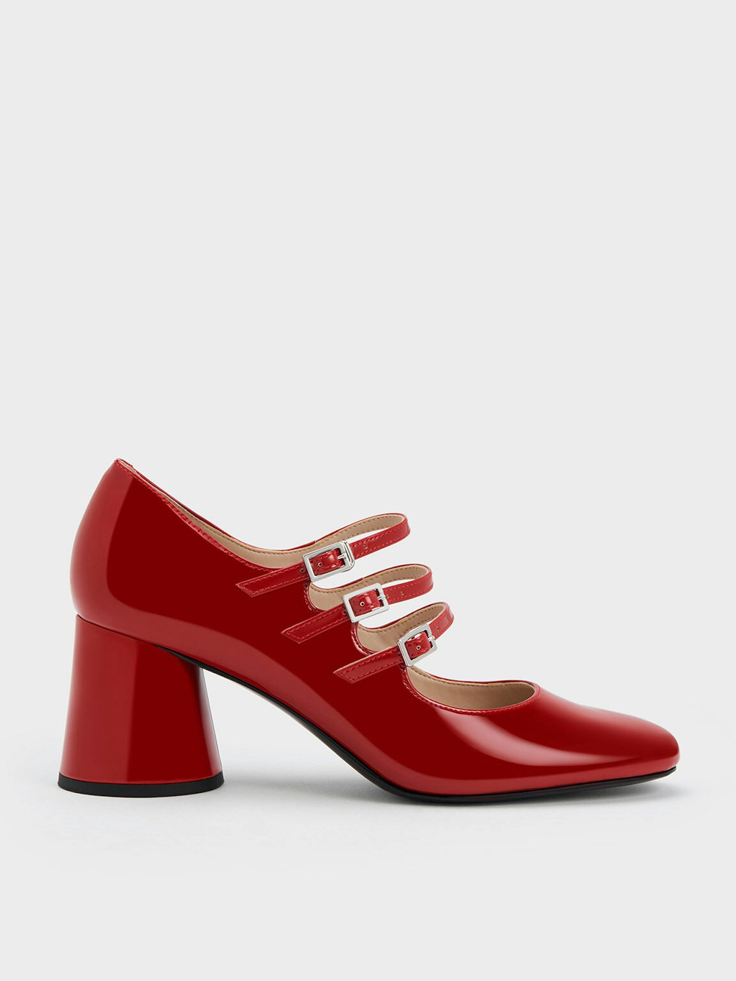Charles & Keith, Claudie Patent Buckled Mary Janes