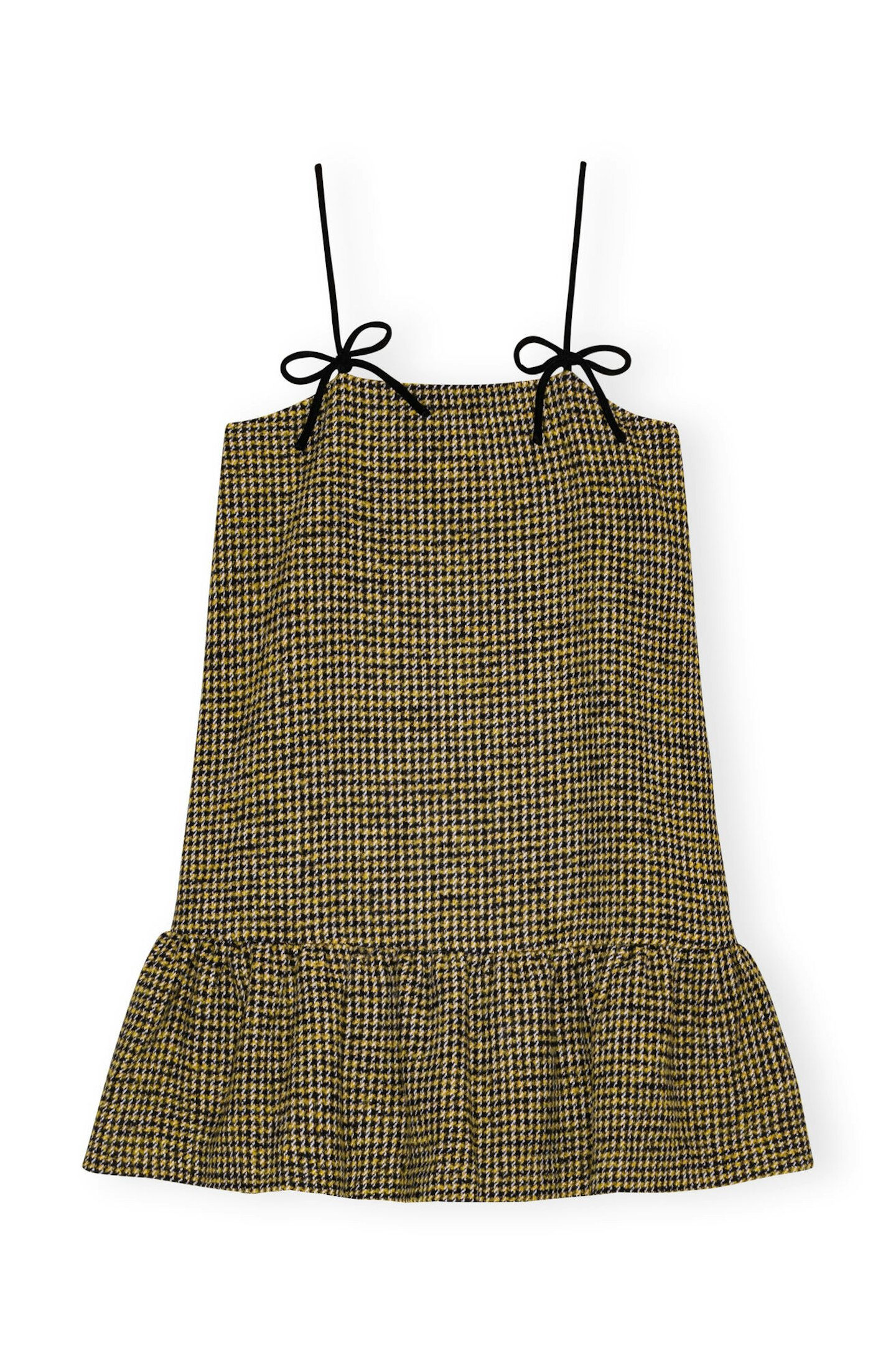 Ganni, Checkered Woollen Mini Dress