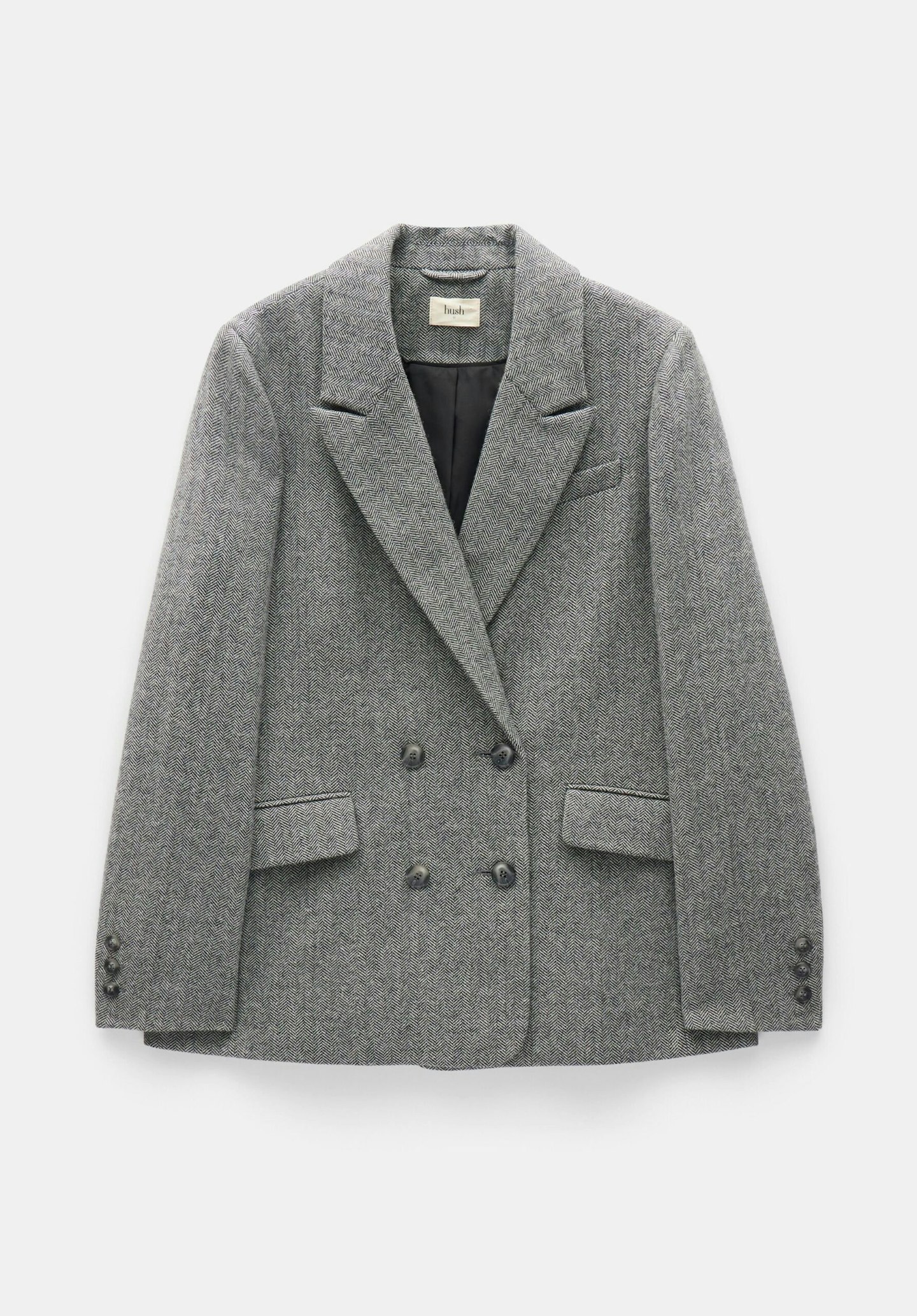 Hush, Maeve Wool-Blend Herringbone Blazer