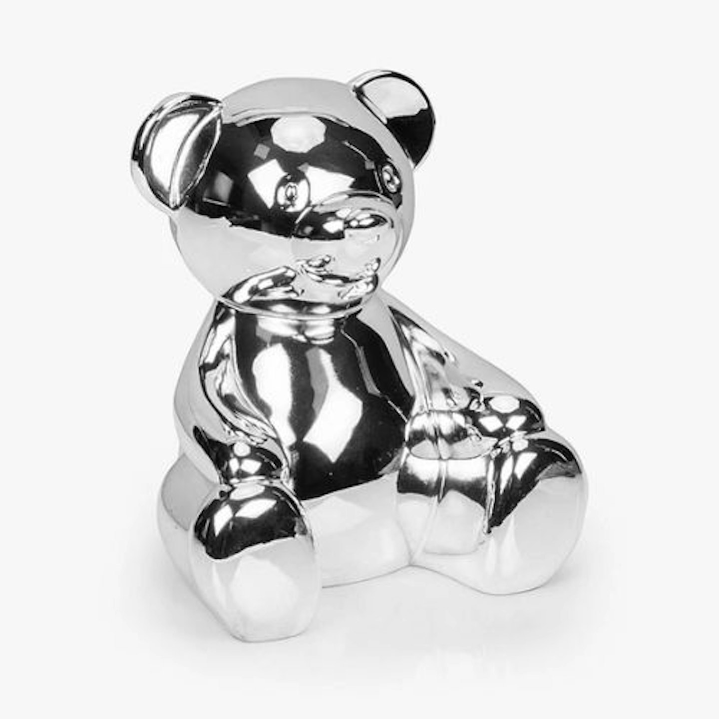 John Lewis Silver-Plated Teddy Money Box