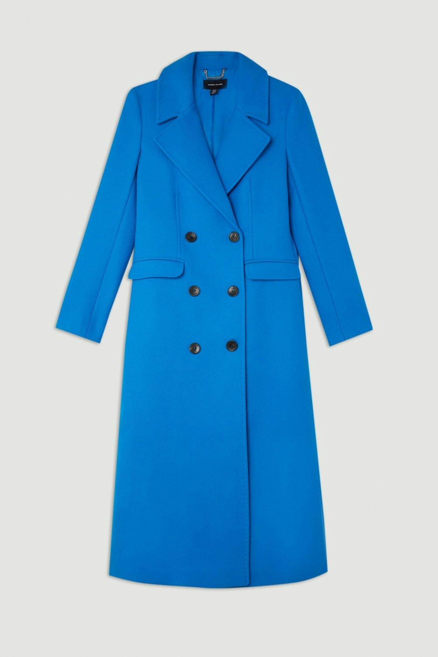 Karen Millen, Italian Manteco Wool Double-Breasted Longline Coat