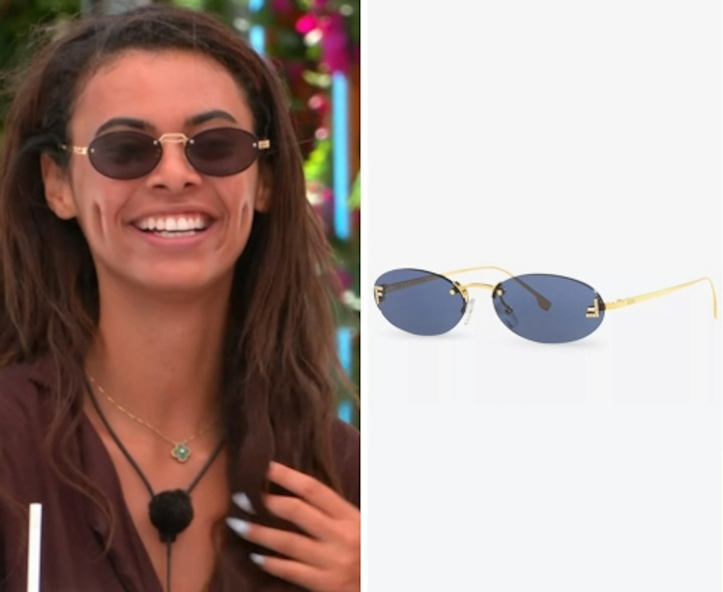 Sophie Pipers's Rimless Oval Sunglasses