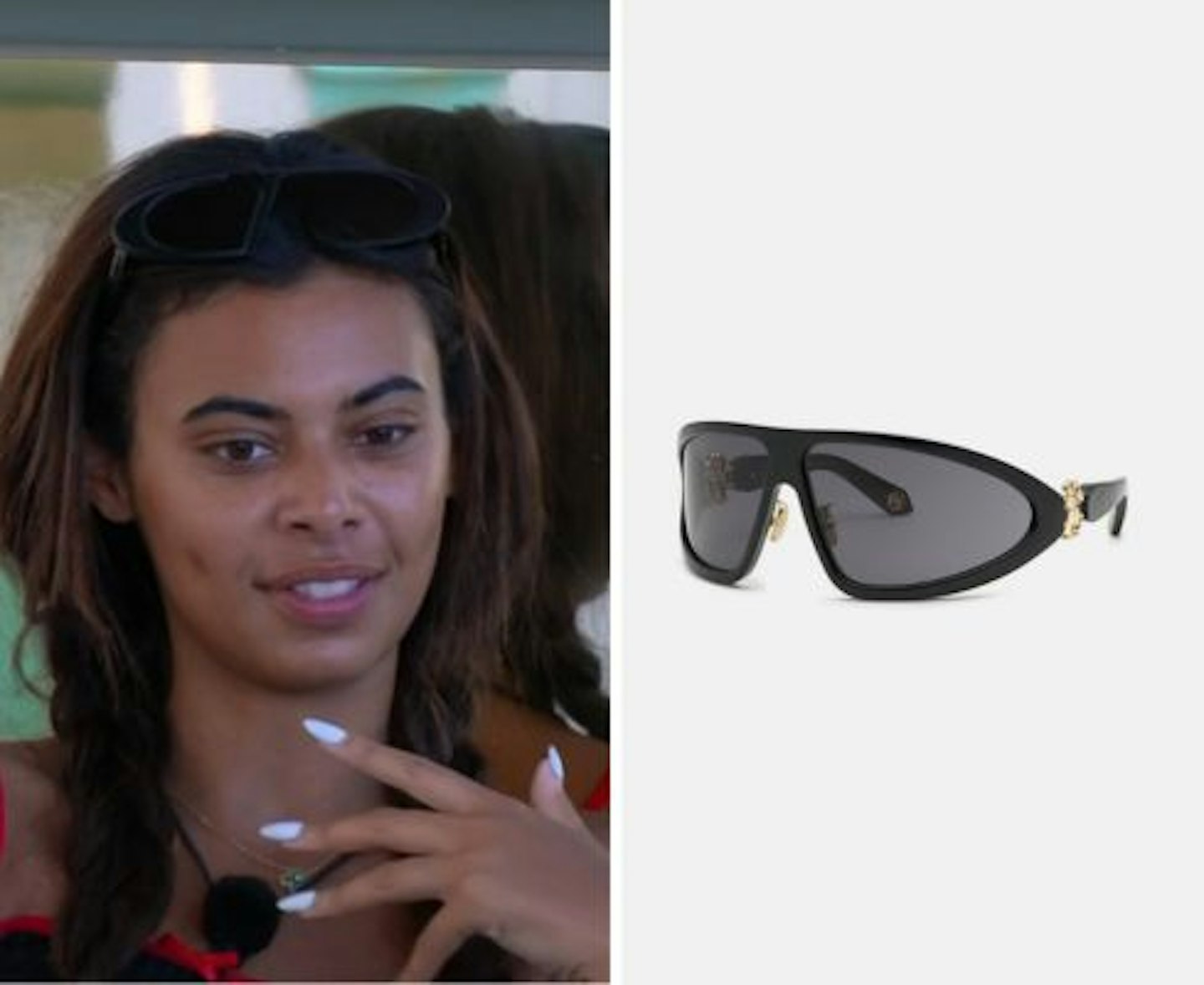 Sophie Piper's Black Visor Sunglasses