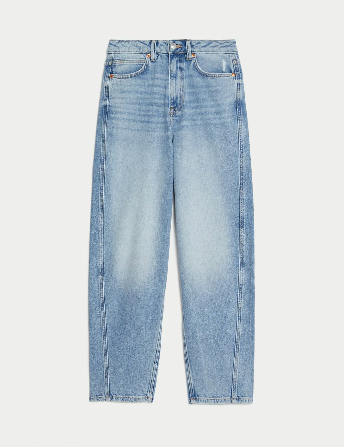M&S Collection High Waisted Carrot Leg Ankle Grazer Jeans