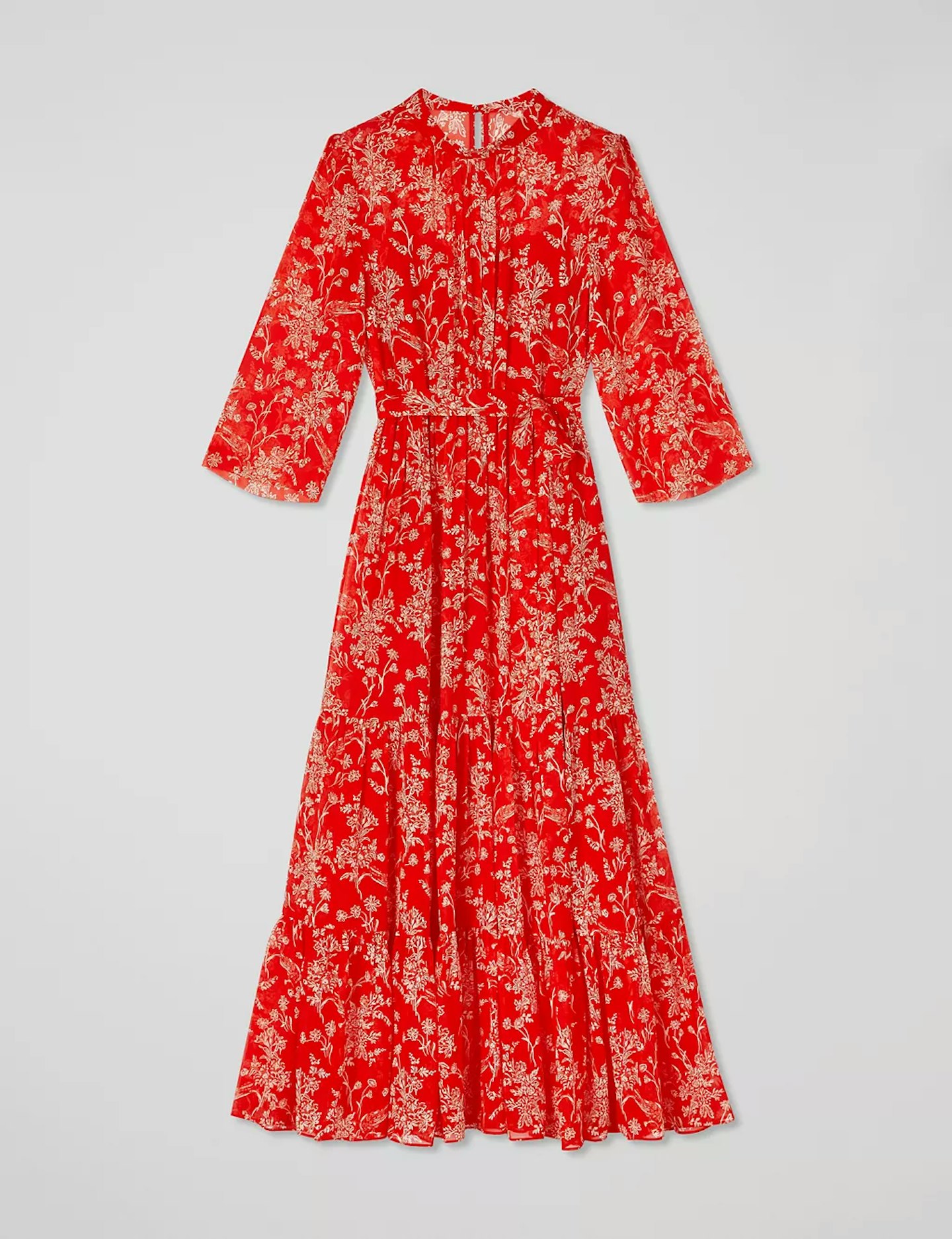LK Bennett, Pure Silk Floral Maxi Tiered Dress