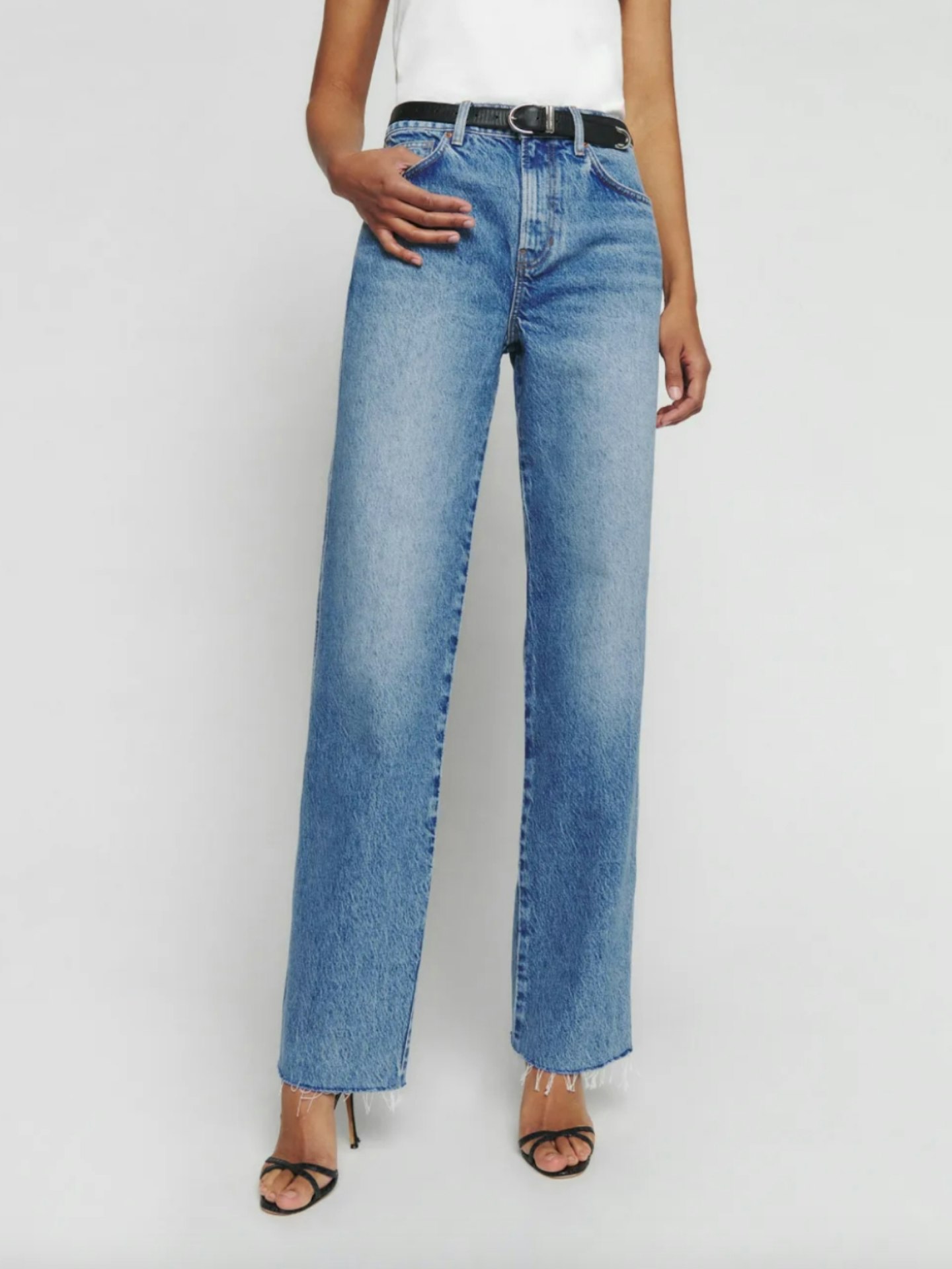 Reformation, Val 90s Mid Rise Straight Jeans