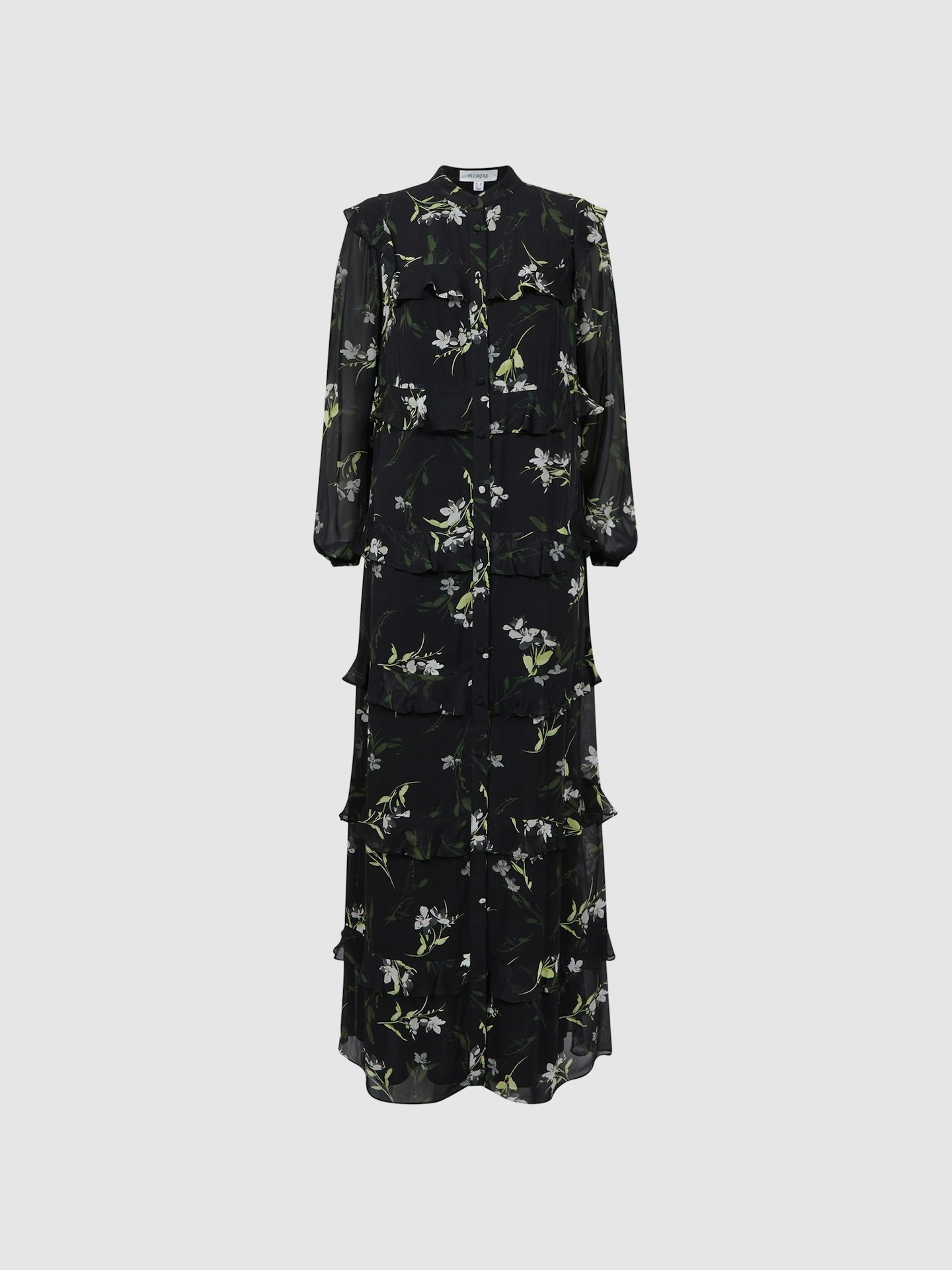Reiss, Floral Tiered Maxi Dress
