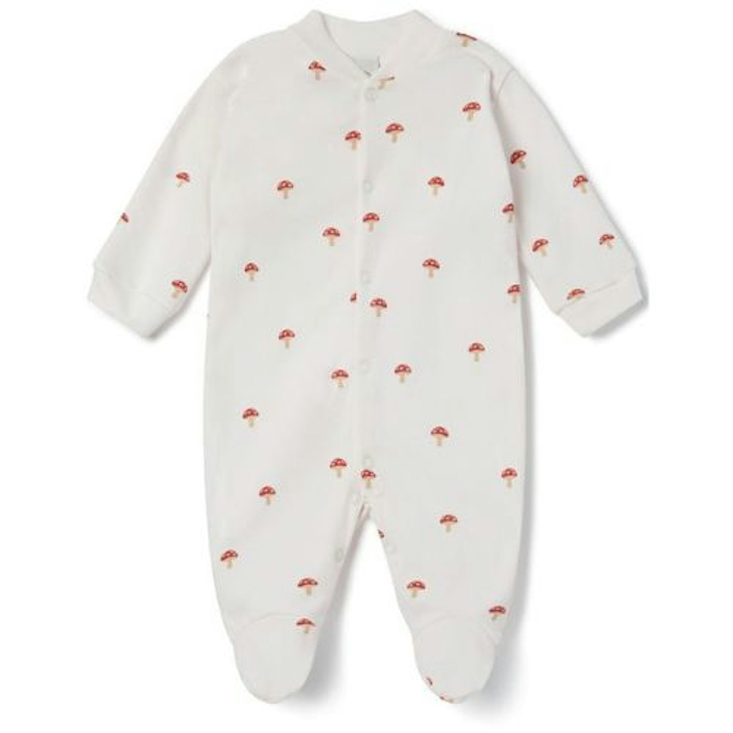 Sleepy Doe Mushroom Baby Sleepsuit, 3-6 Months