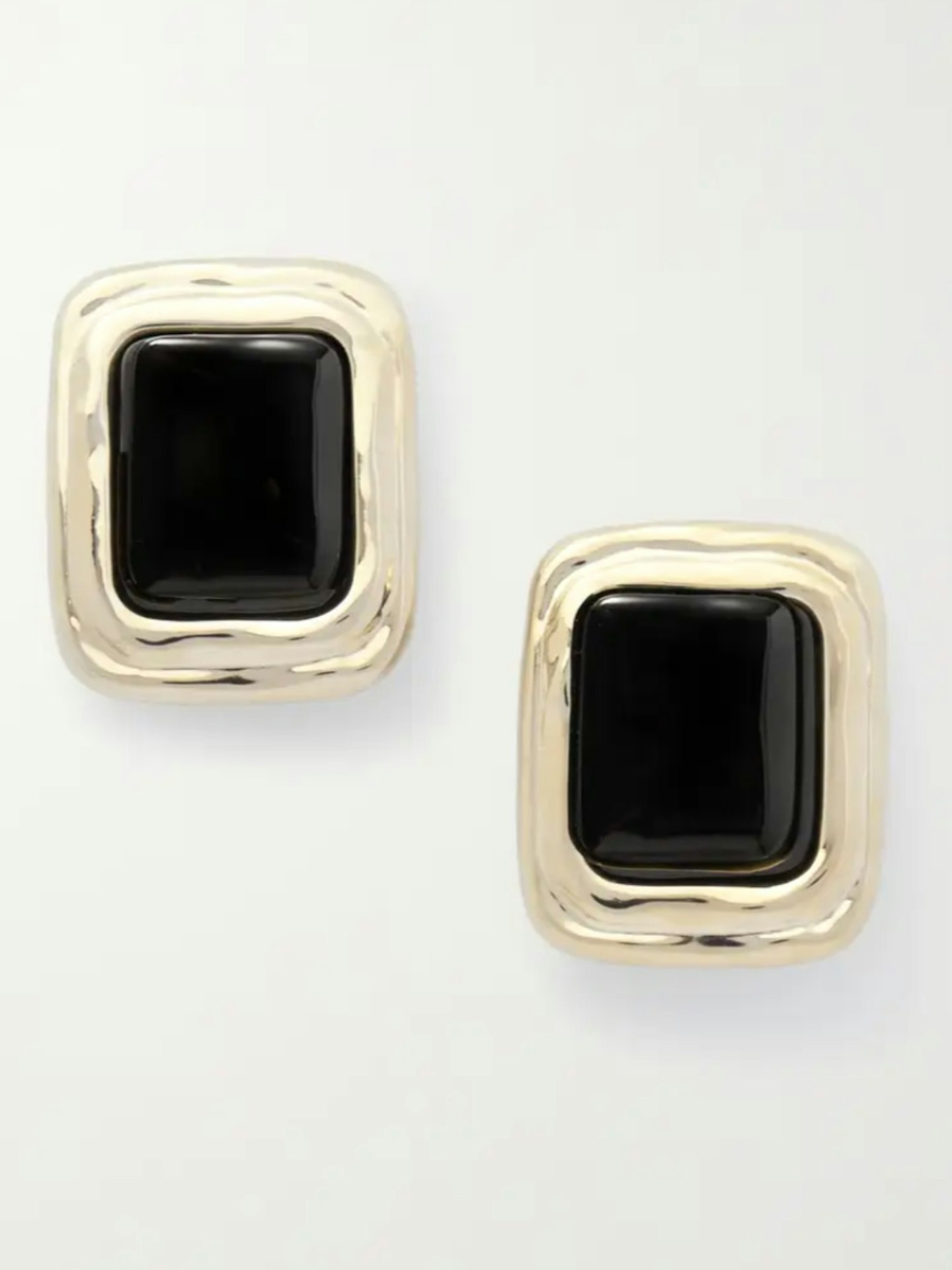 Saint Laurent Gold-Tone Resin Clip Earrings