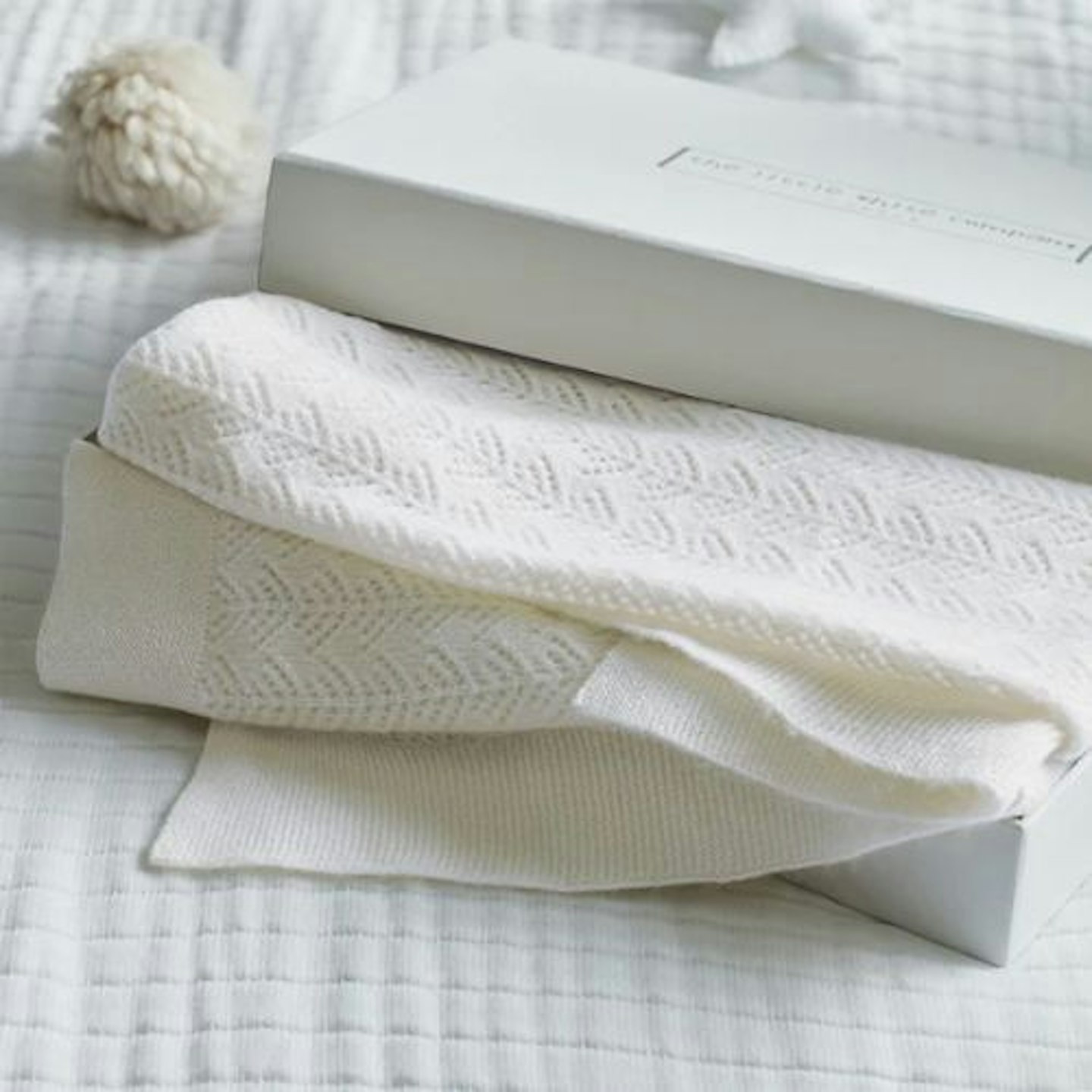 The White Company Cashmere Christening Baby Blanket