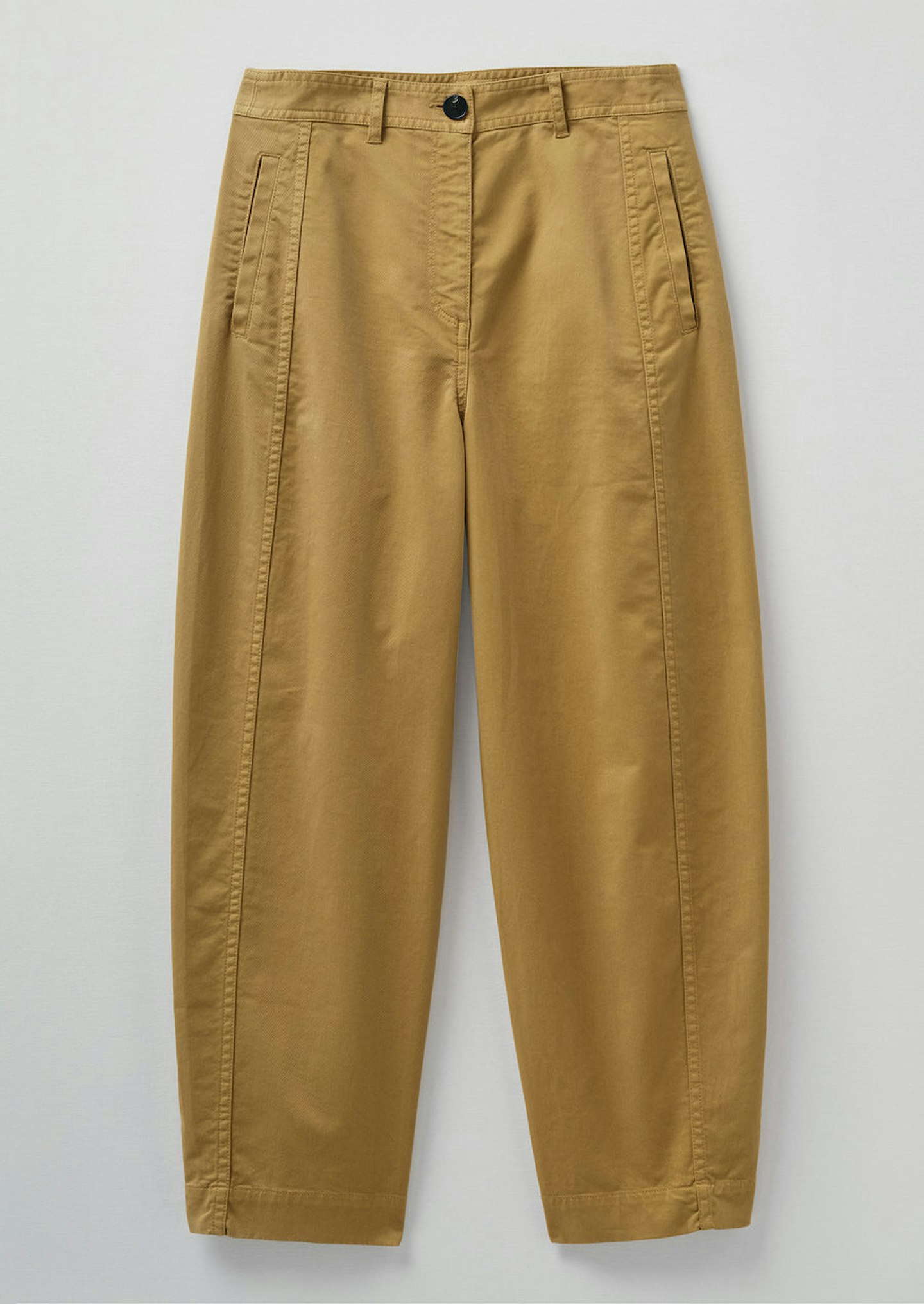 Toast, Flat Front Cotton-Twill Trousers