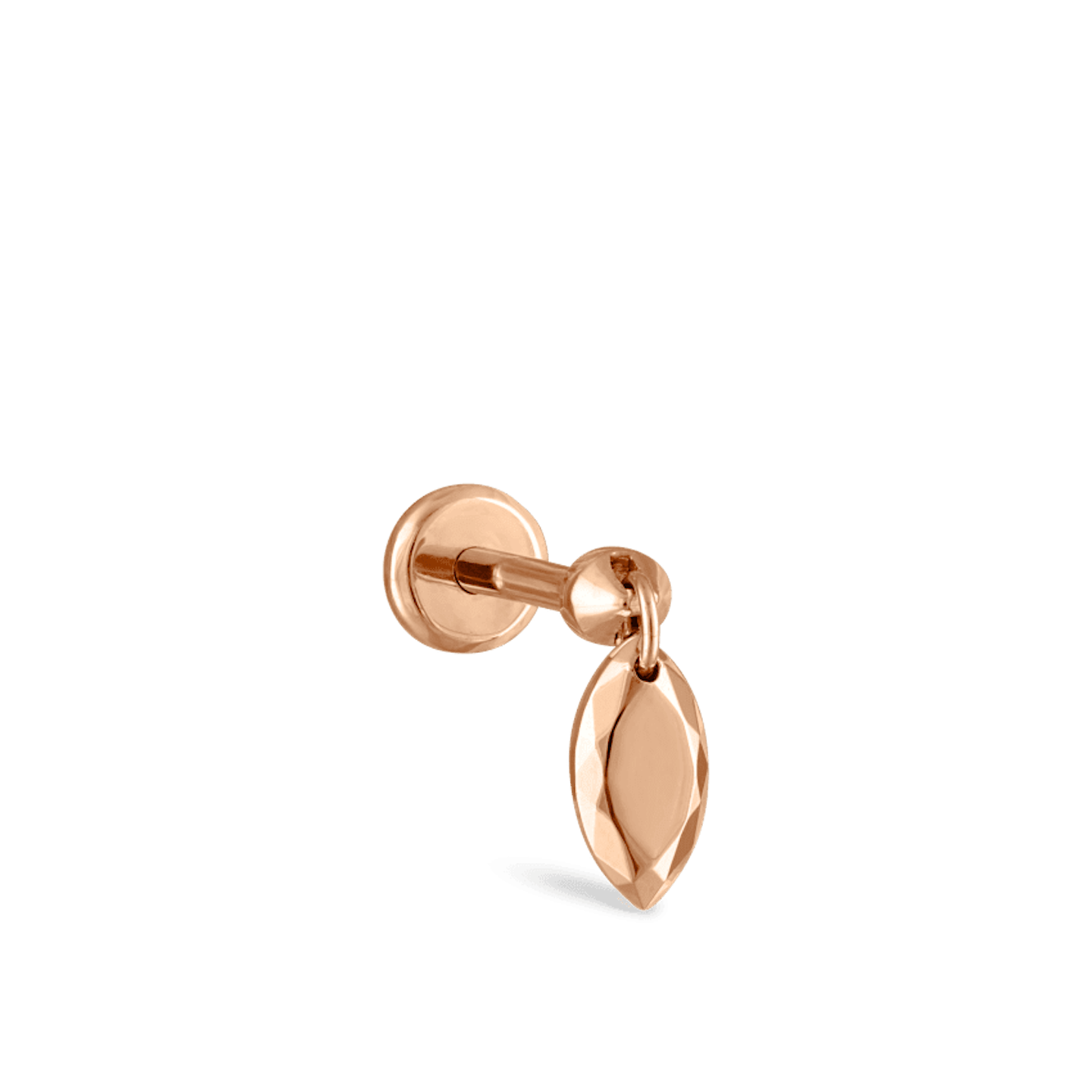 Maria Tash Faceted Gold Marquise Threaded Charm Earring