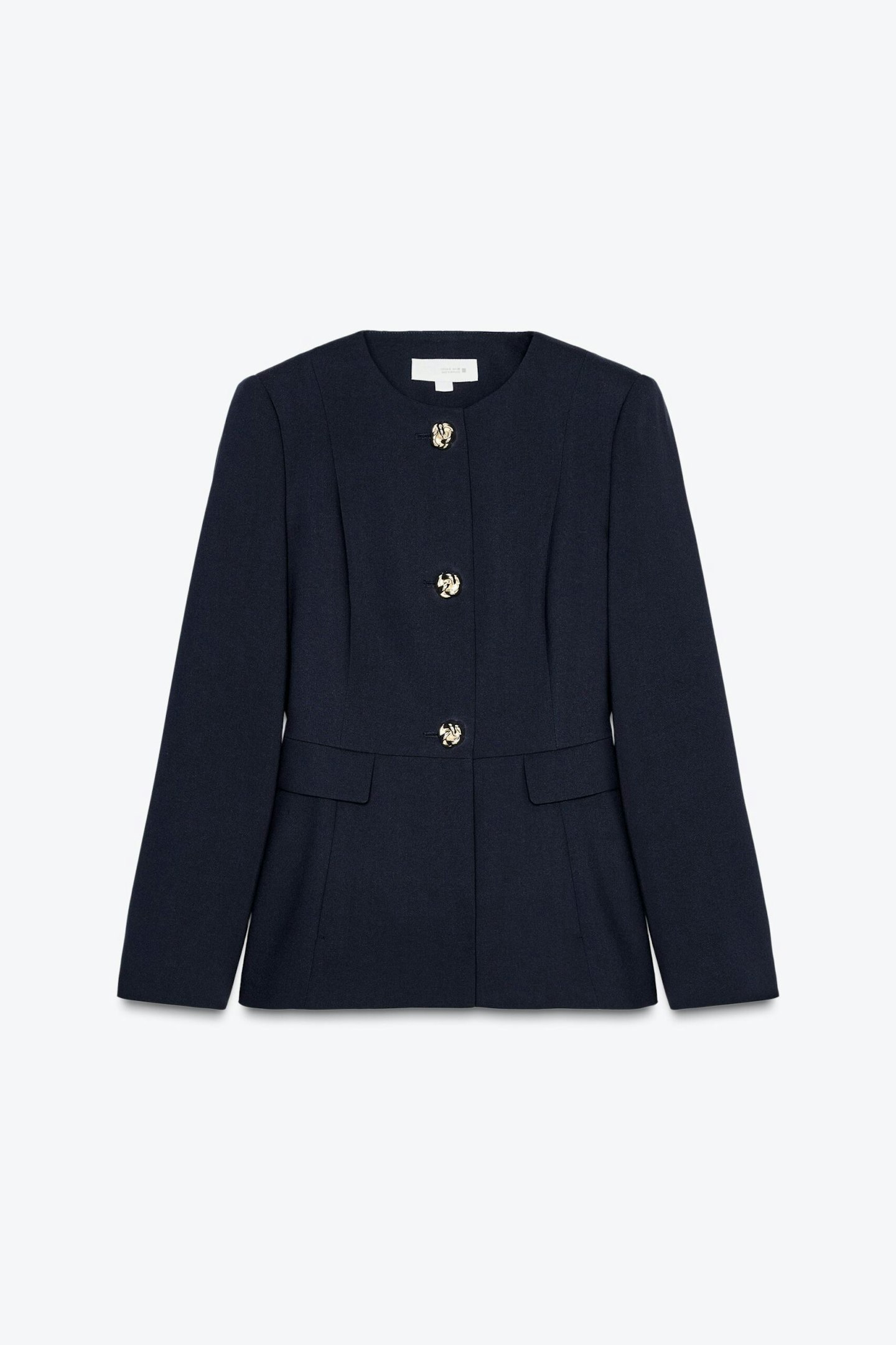 Zara Fitted Round Neck Blazer