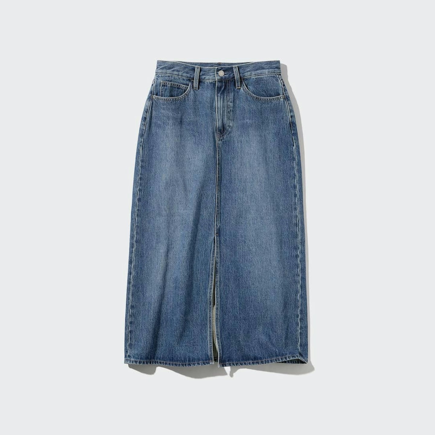 uniqlo denim skirt 