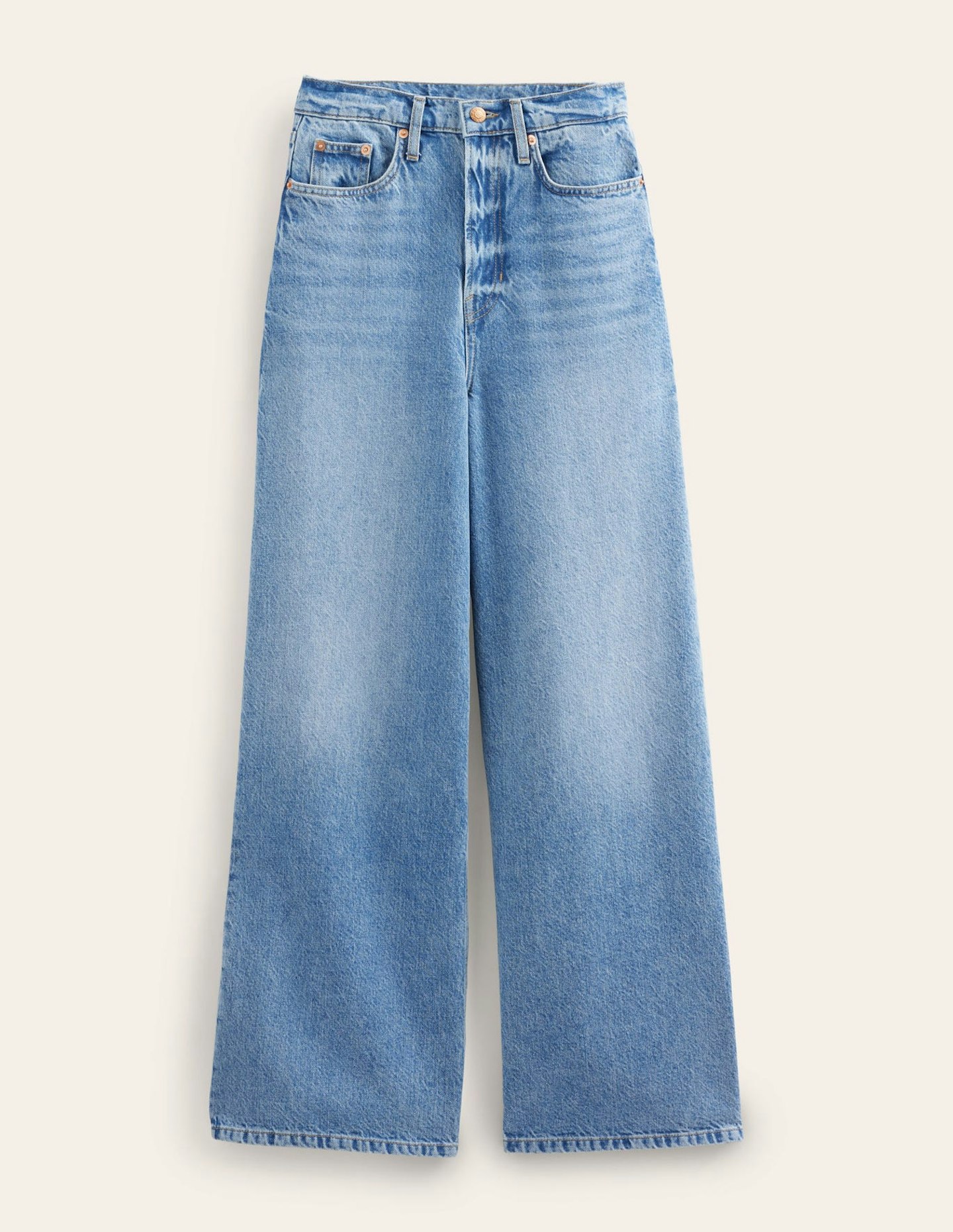 Boden, Mid Rise Slouch Wide Leg Jeans