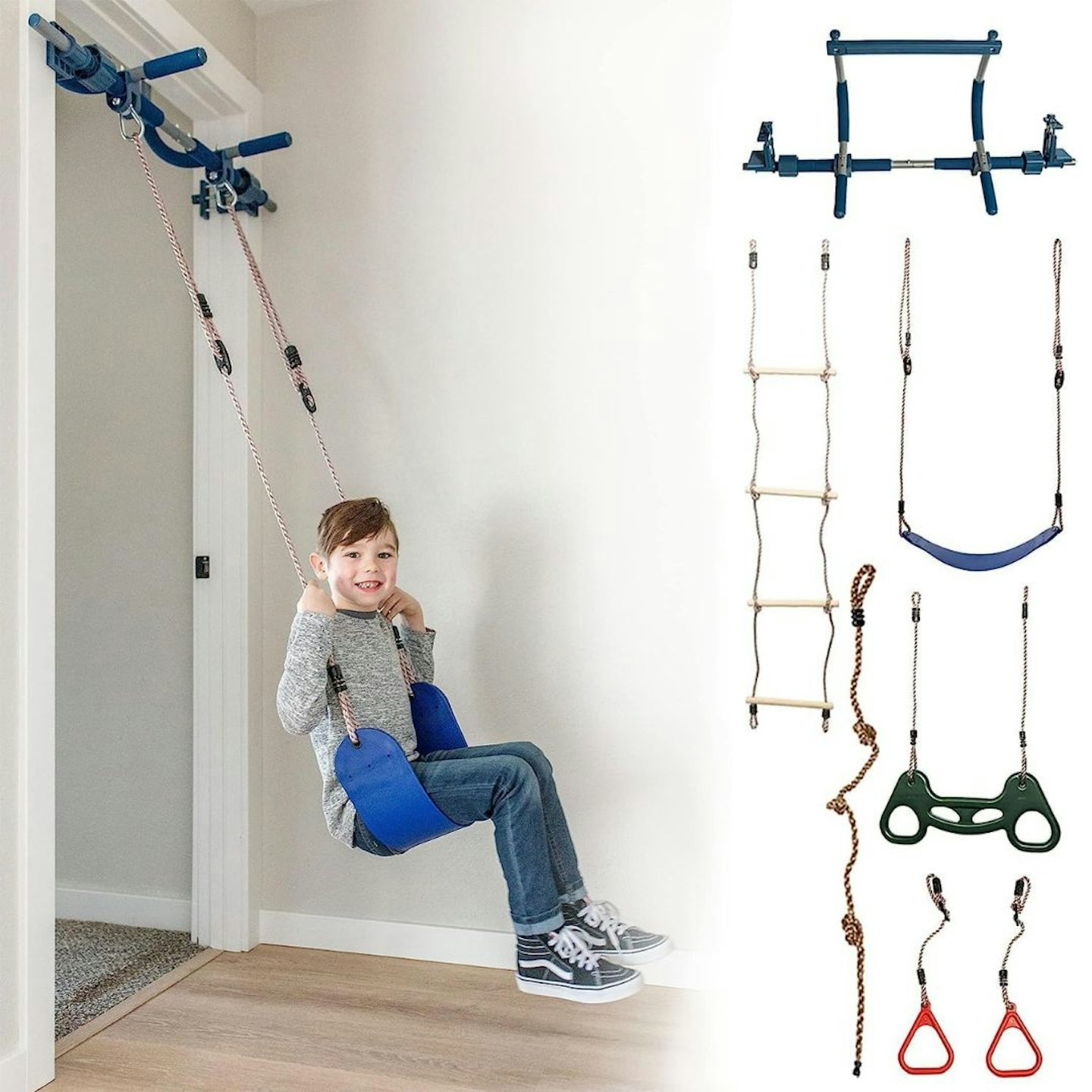 The Best Indoor Climbing Toys For Kids: Gym1 6-Piece Indoor Doorway Gym Set