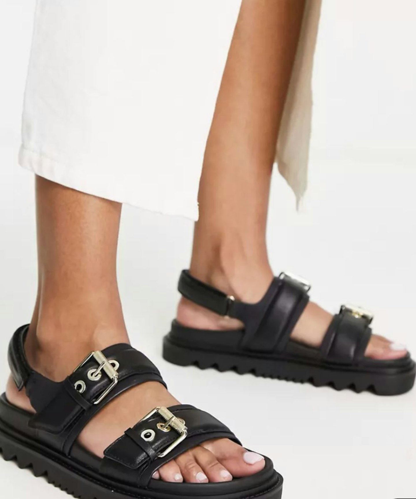 Stradivarius, Cross Strap Buckle Chunky Sandal 