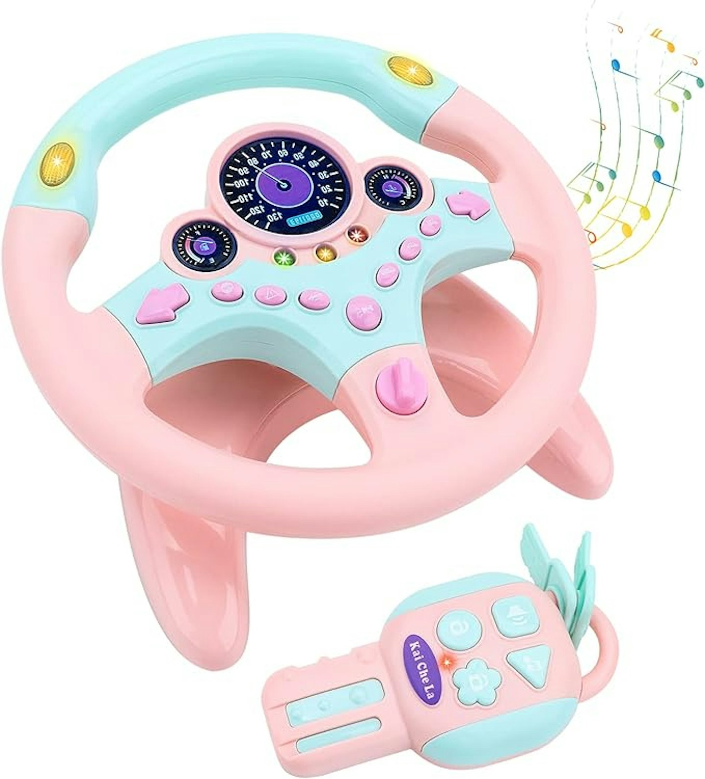 deAO Car Backseat Pretend Simulated Driving Steering Wheel Toy