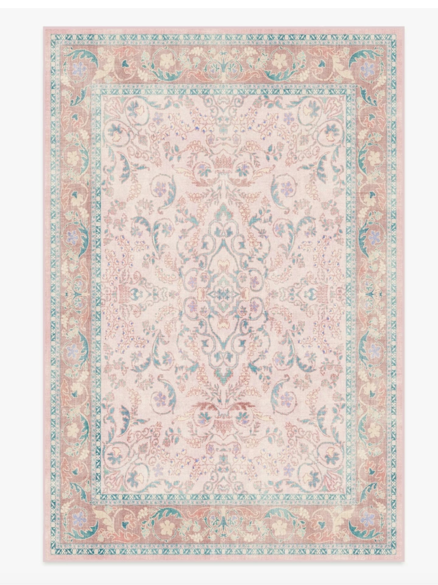 Bridgerton Fit For A Queen Soft Rose Rug