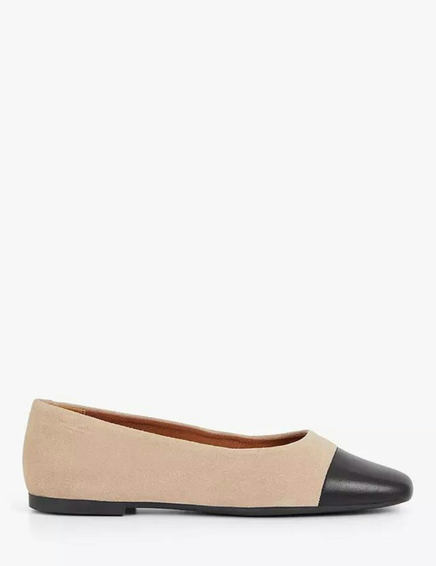 Vagabond Shoemakers Jolin Suede Ballet Pumps, Safari Black