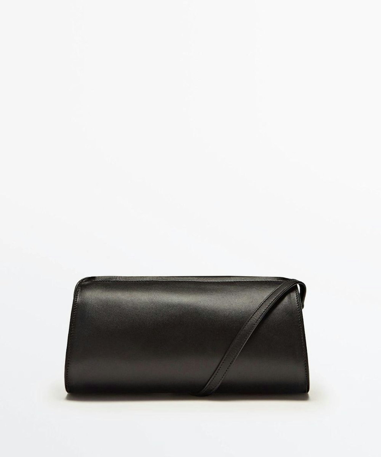 Plain Leather Cylindrical Crossbody Bag