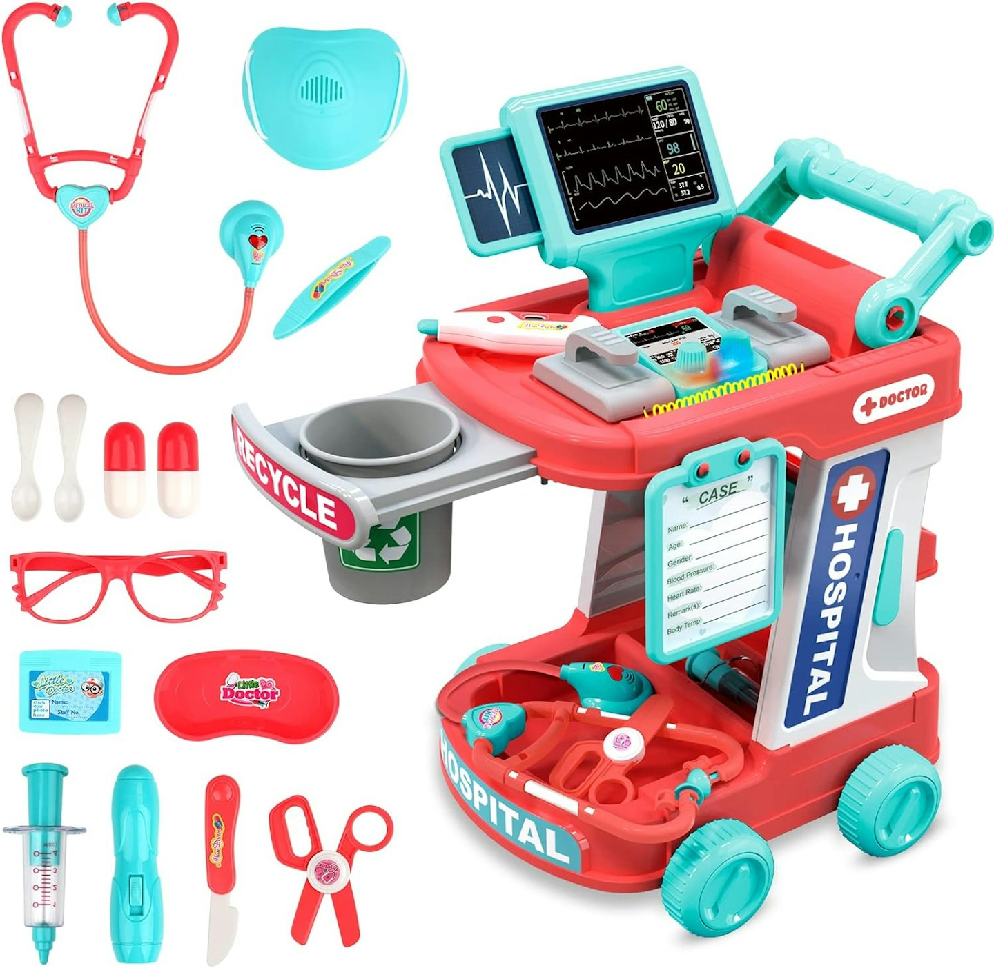 deAO Doctor's Trolley Set for Kids