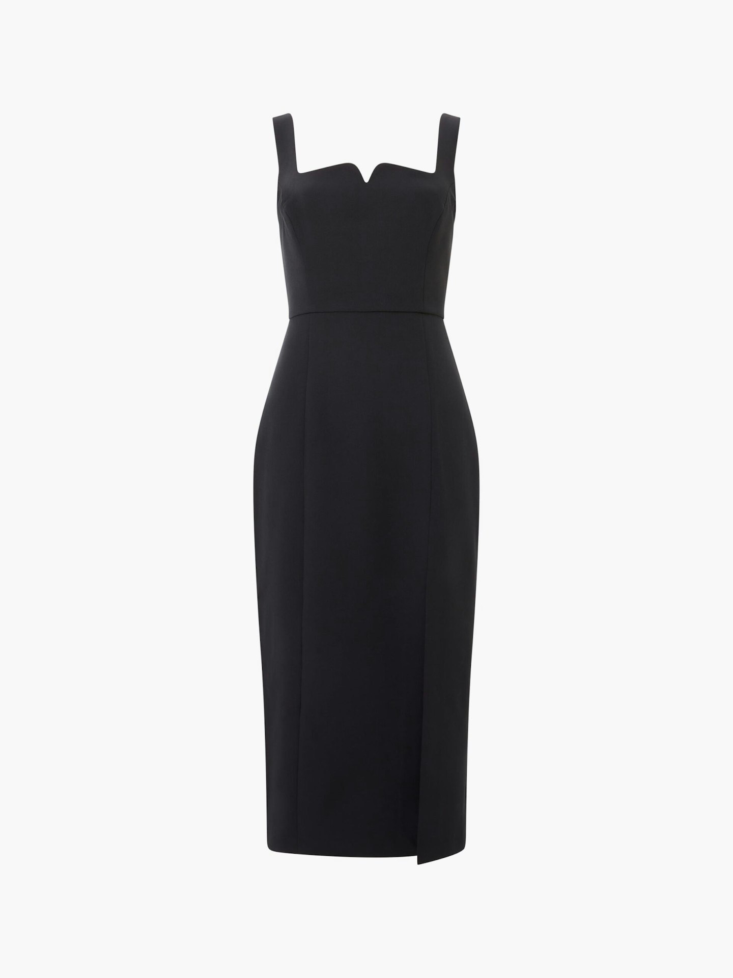 French Connection, Echo Crepe Neck Detail Midi Dress