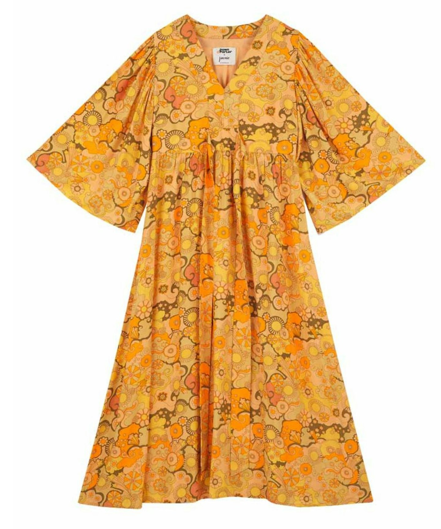 Dawn O’Porter X Joanie, Sunrise Psychedelic Print Midaxi Dress