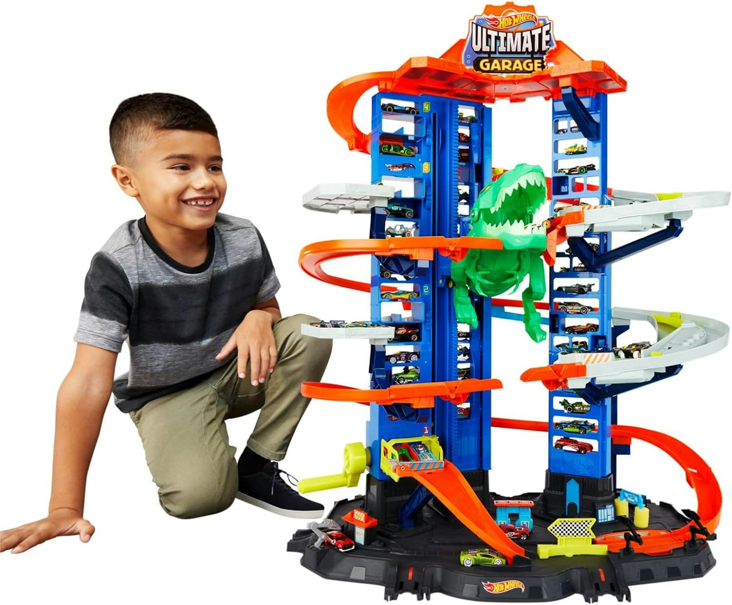 Hot Wheels City Ultimate Garage Playset with Multi-Level Racetrack