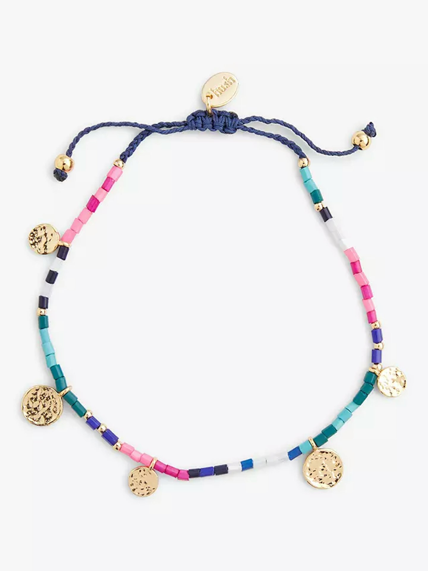 HUSH Wini Beaded Disc Friendship Bracelet Gold/Multi