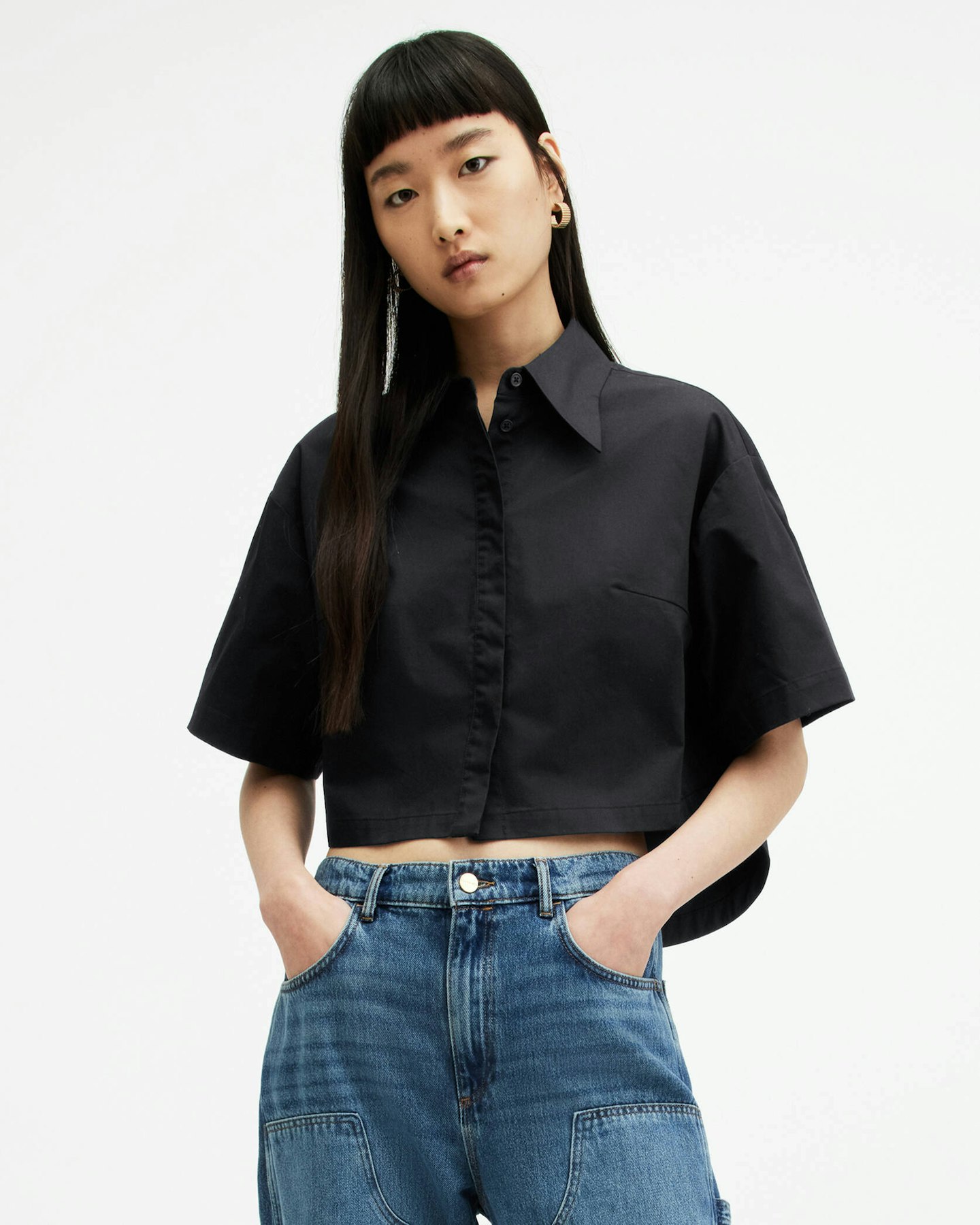 Joanna Relaxed Fit Cropped Shirt
