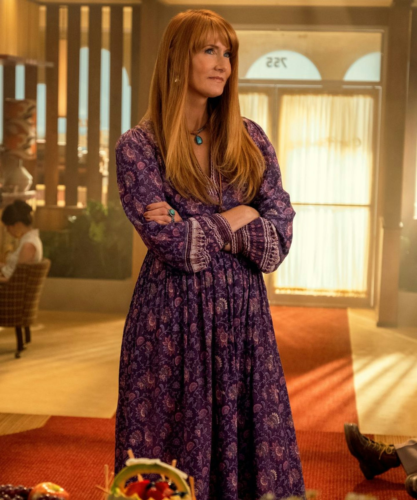 laura dern purple dress