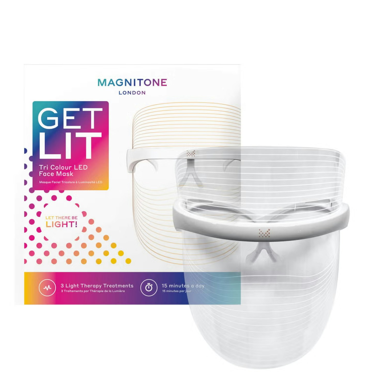 MAGNITONE London Get Lit Tri Colour LED Face Mask