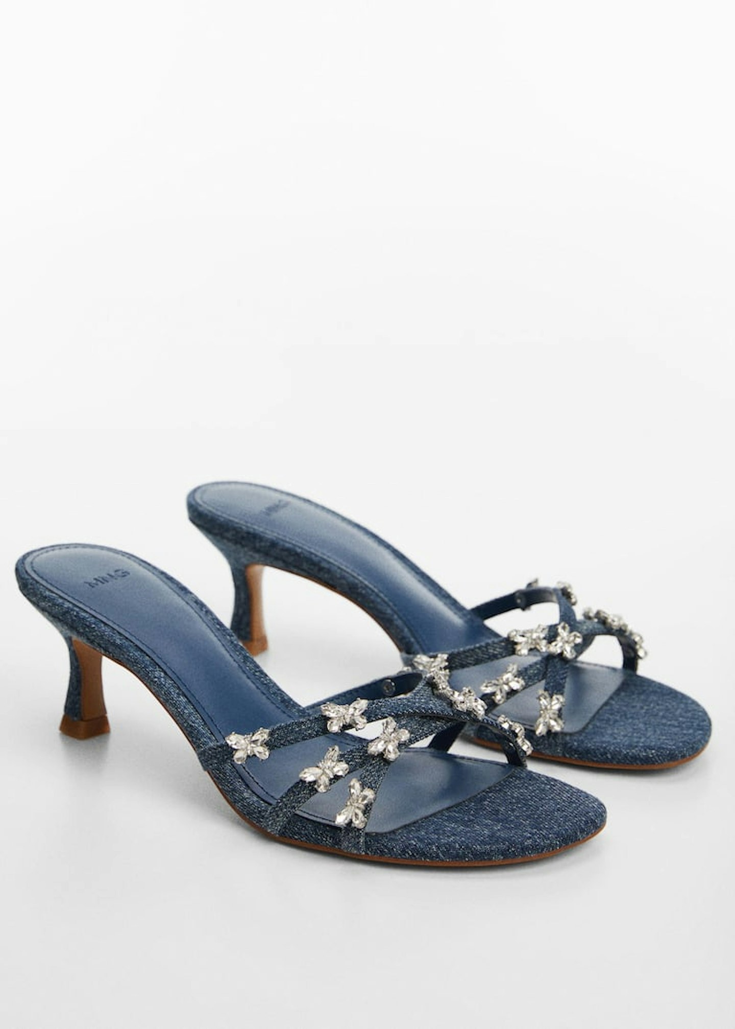 Mango, Heeled Denim Sandals 