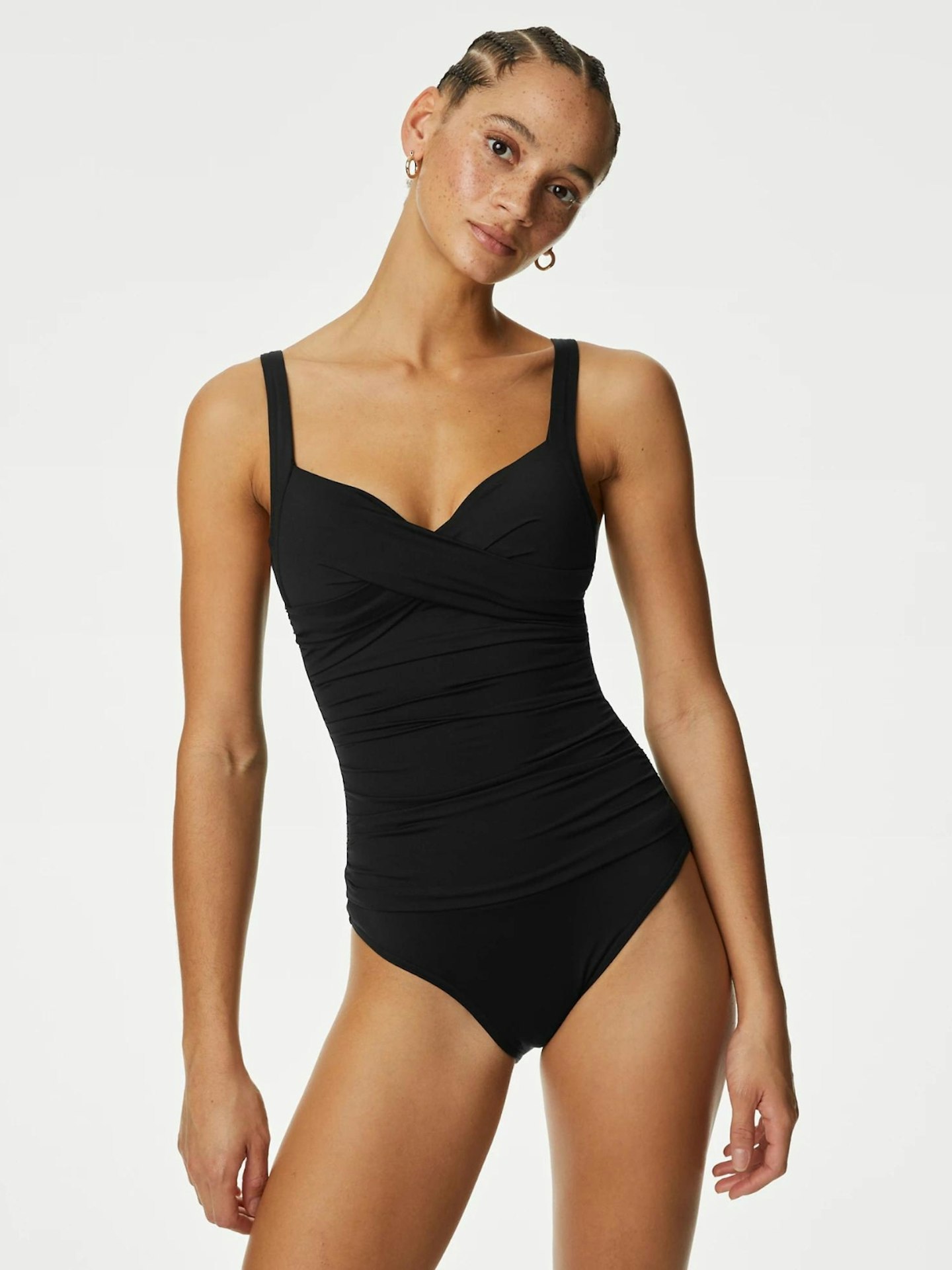Marks & Spencer 2PK TUMMY CONTROL - Swimsuit - black mix/black
