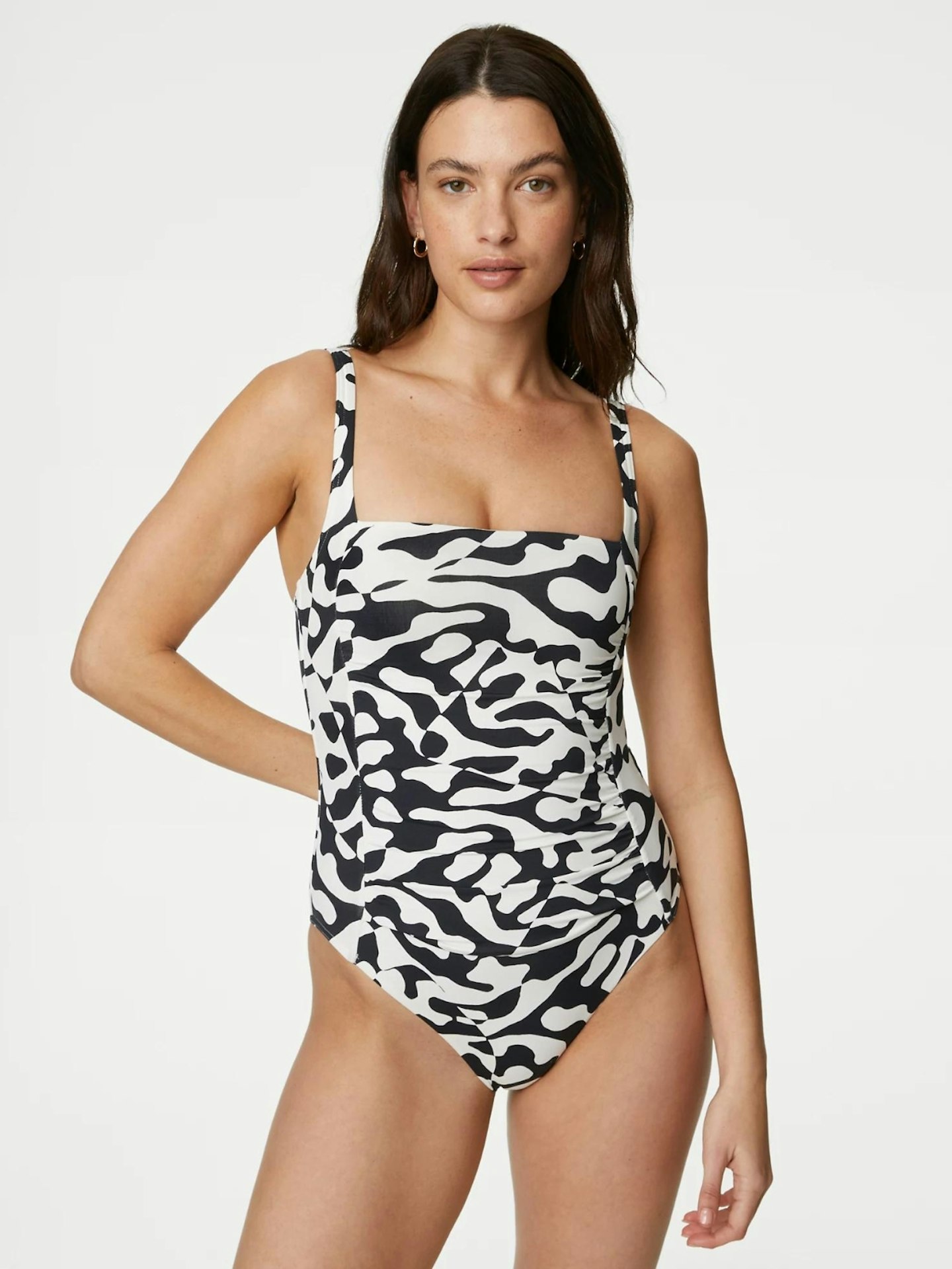 Buy Marks & Spencer Tummy Control Printed Bandeau Swimsuit