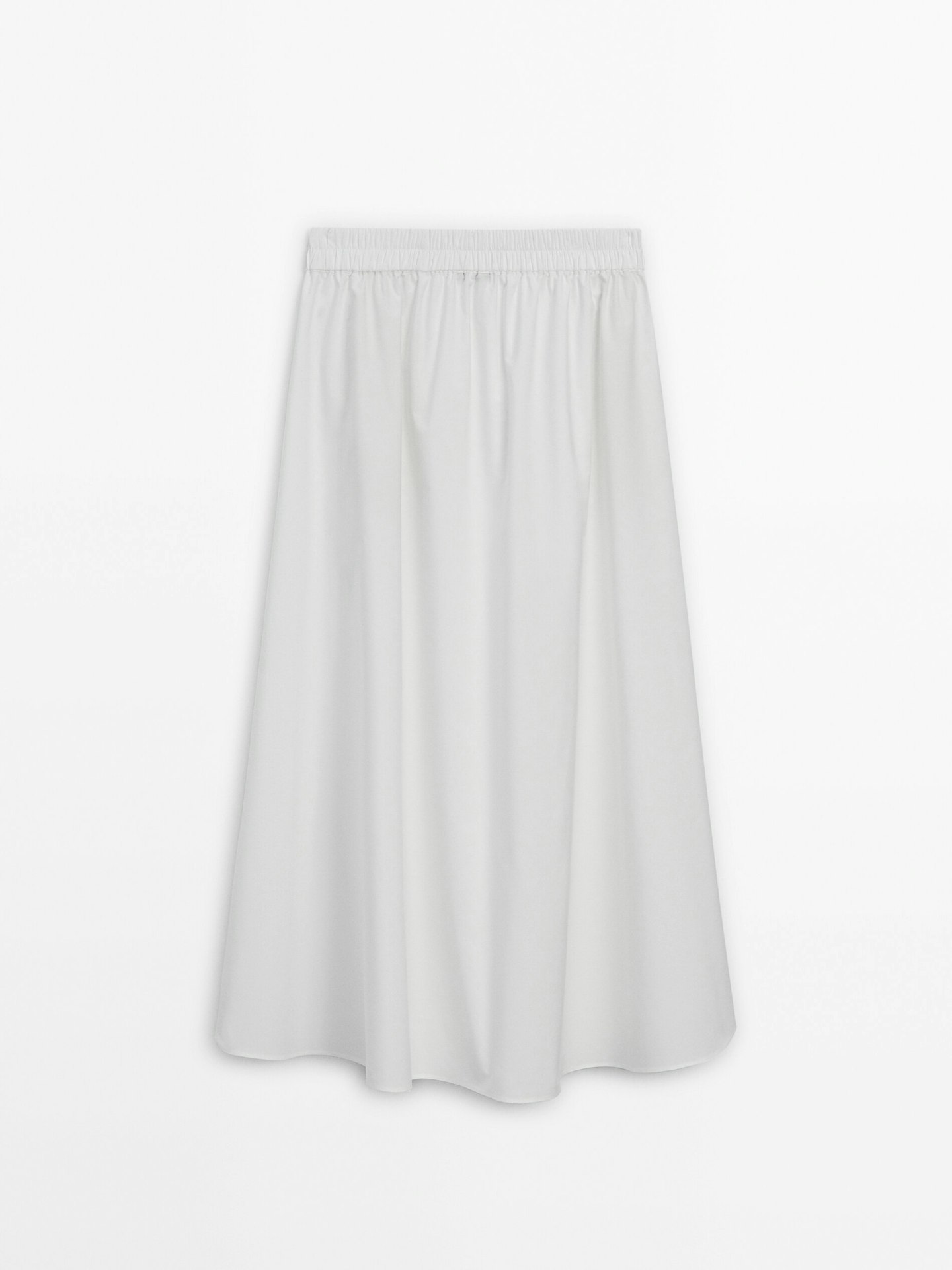 Massimo Dutti, Voluminous Poplin Midi Skirt