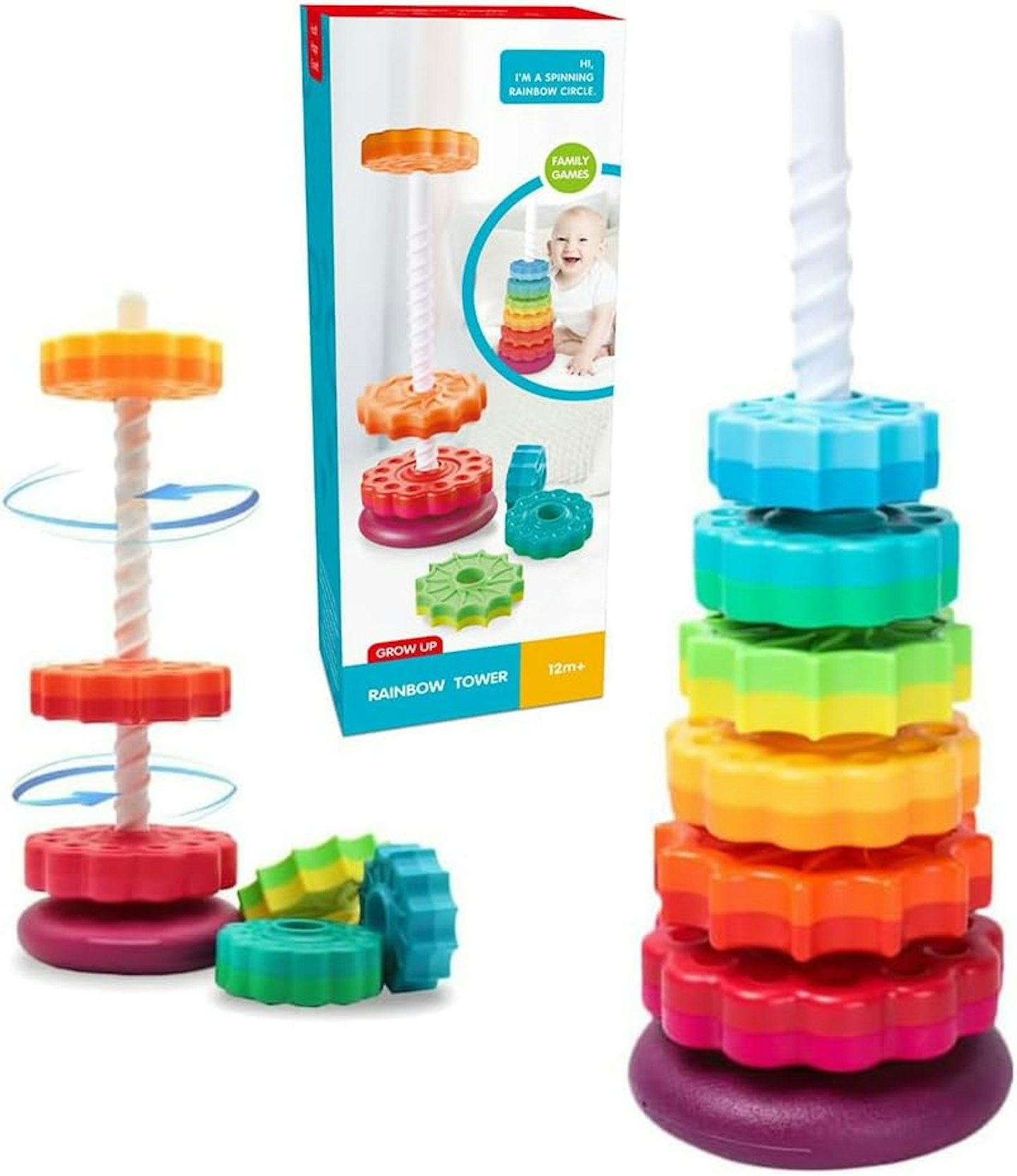 Baby Spinning Toy Rainbow Stacking