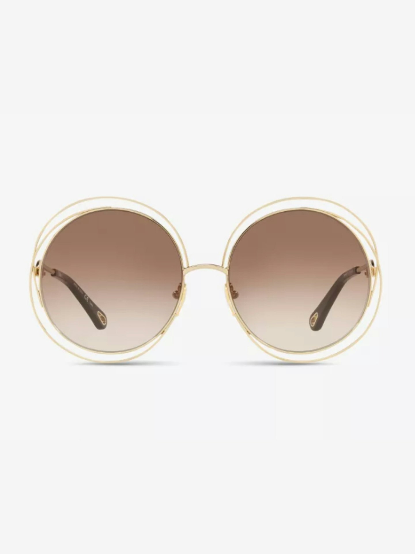 Chloe CH0045S Round-Frame Metal Sunglasses