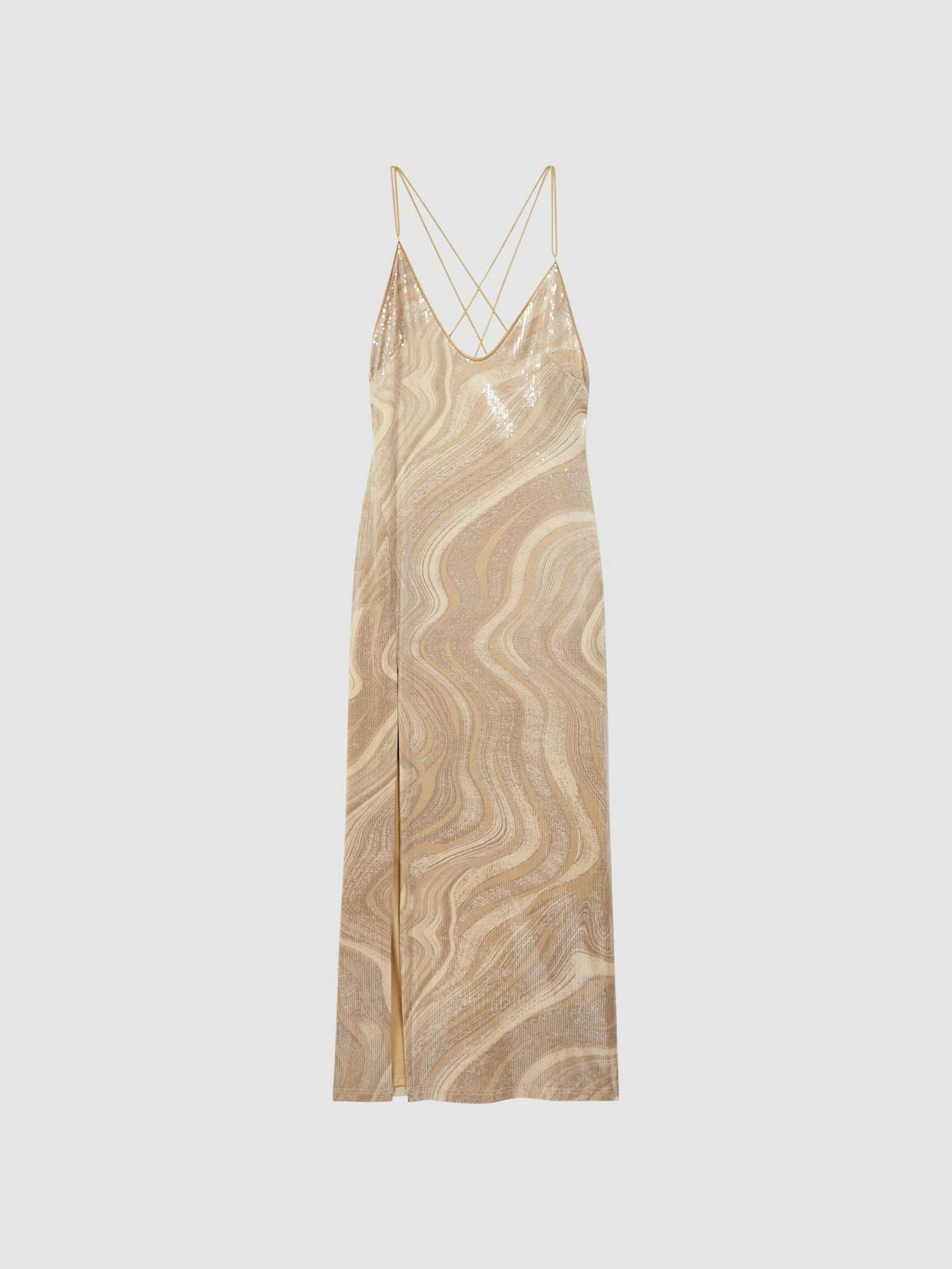Reiss, Madalyn Significant Other Sequin V-Neck Maxi Dress