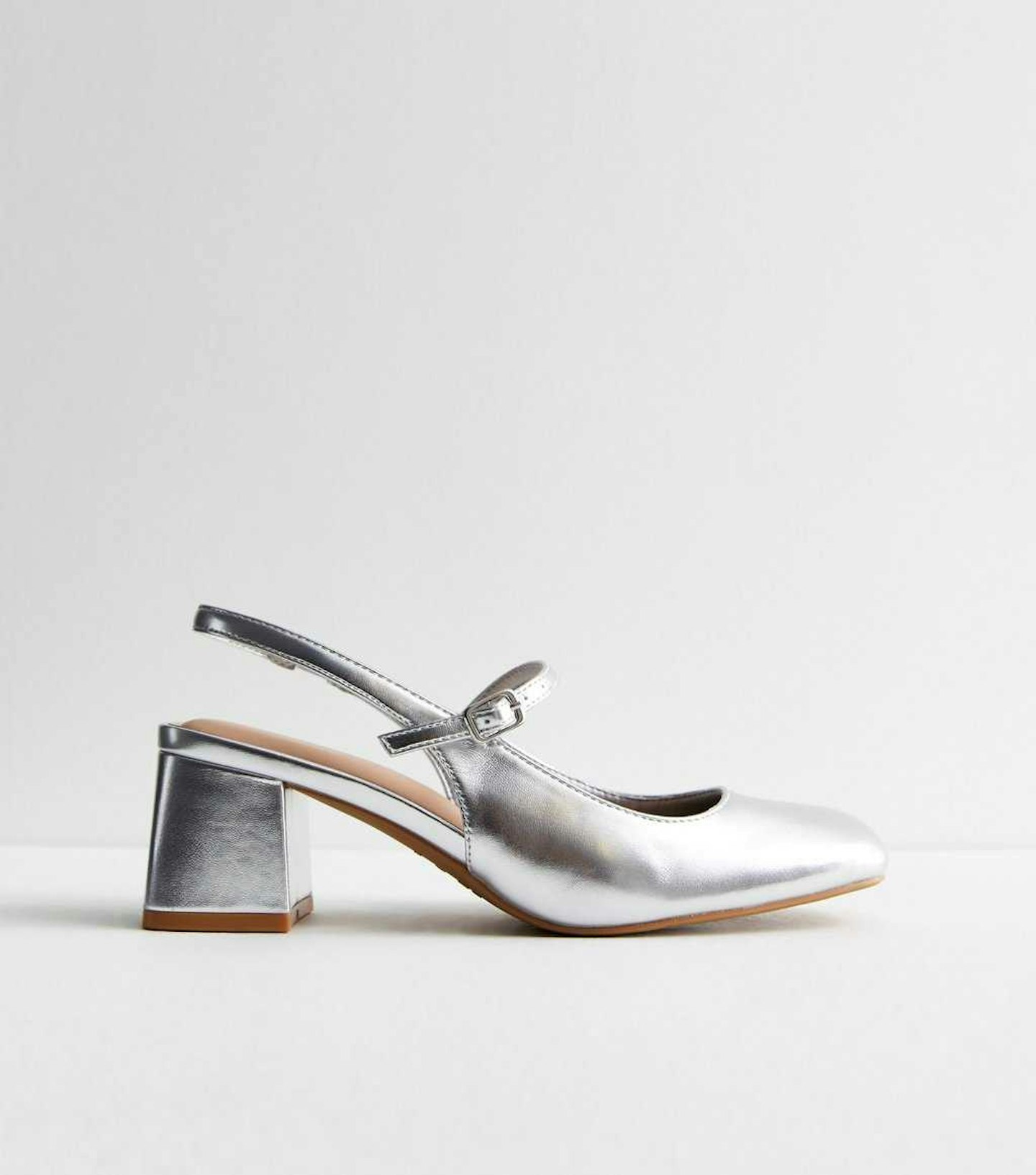 New Look, Silver Slingback Heels