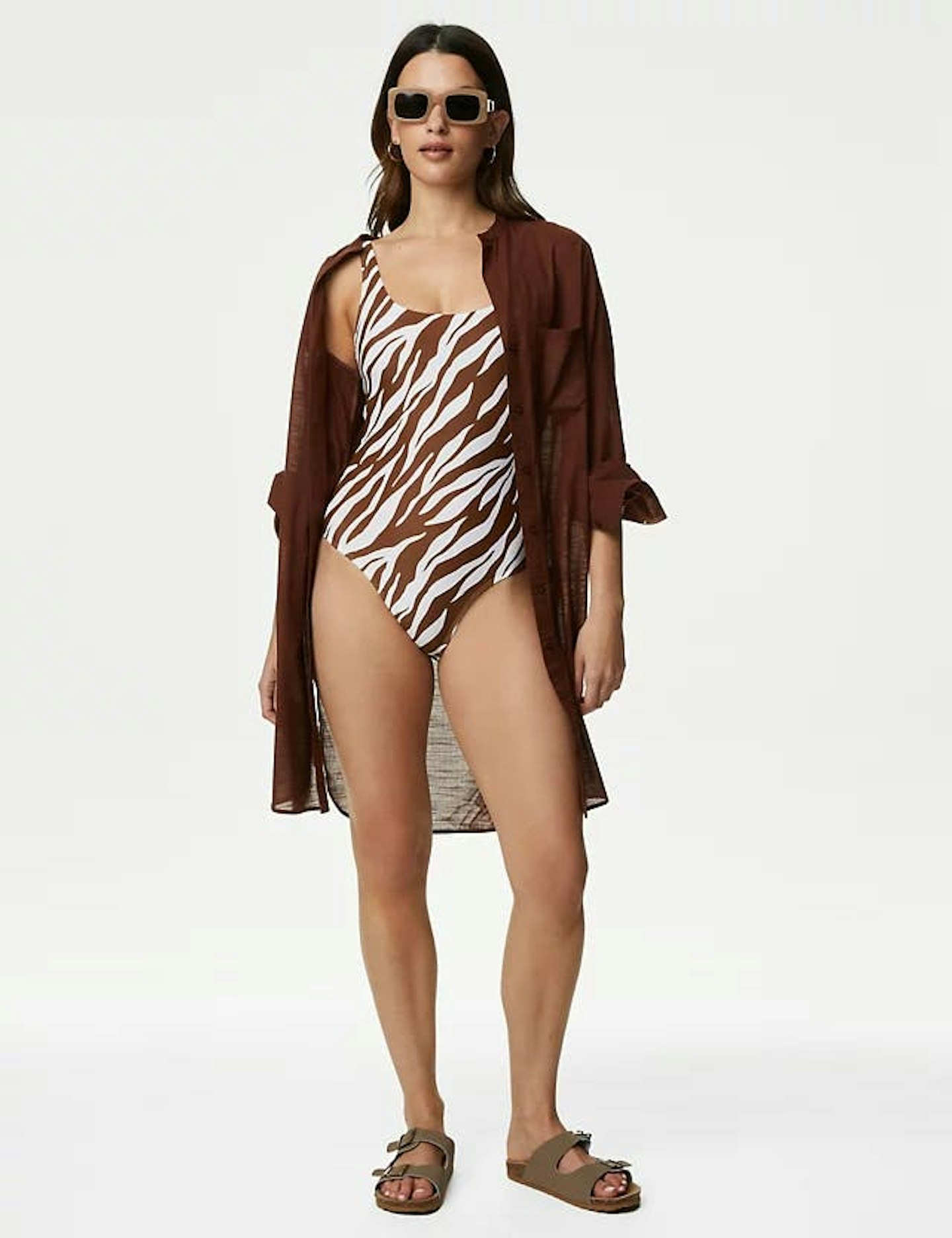 Marks and Spencer Printed Scoop Neck Swimsuit