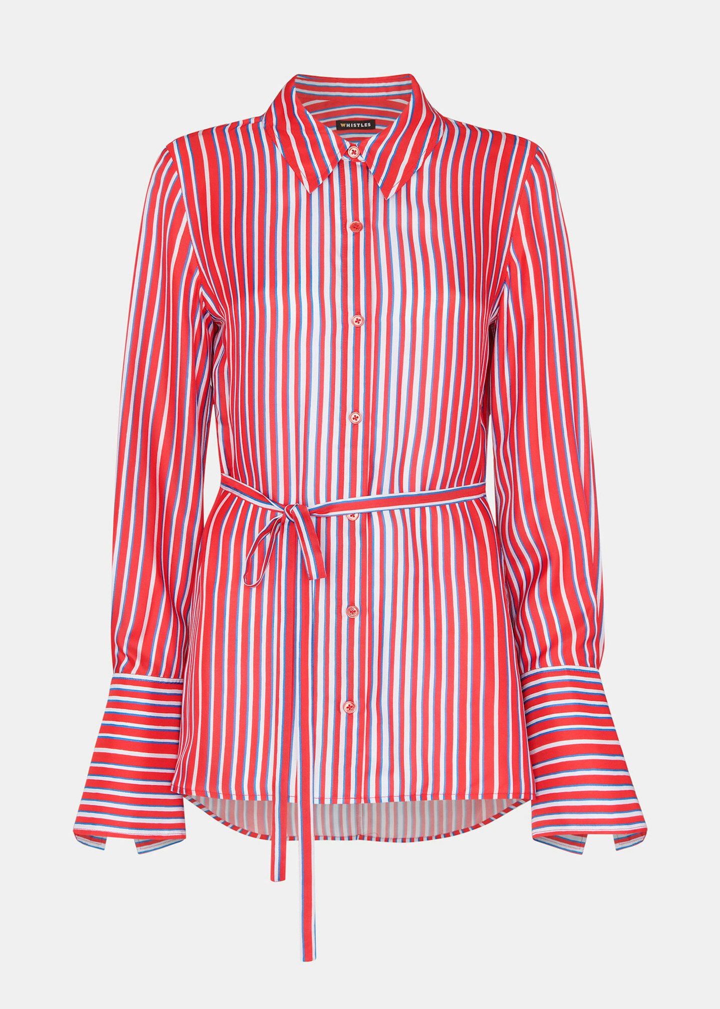 Whistles, Tangle Stripe Silk Mix Shirt