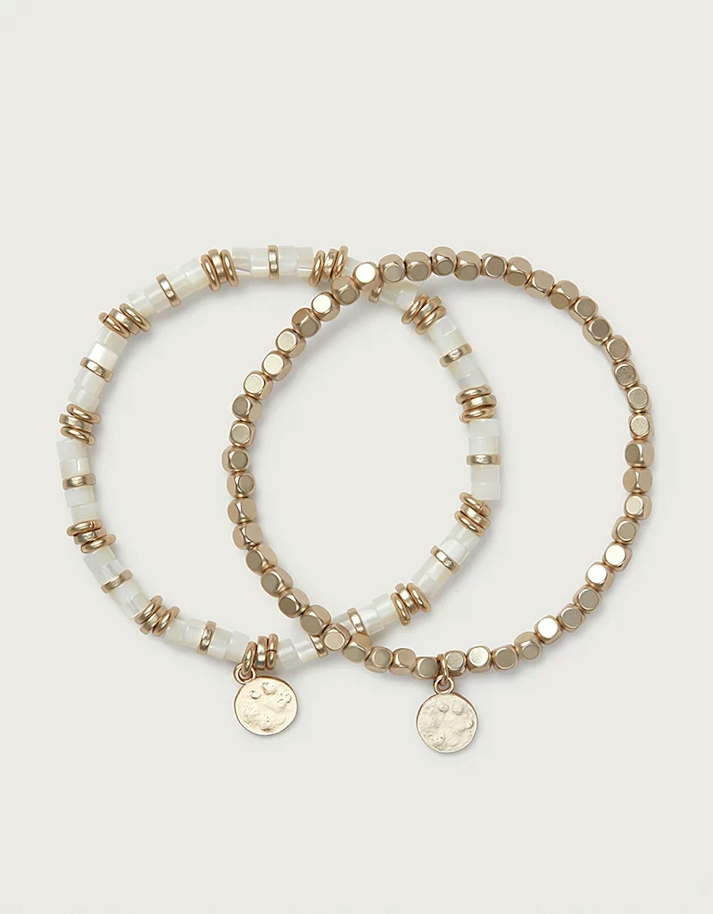The White Company Shell Beaded Bracelet – Set of 2
