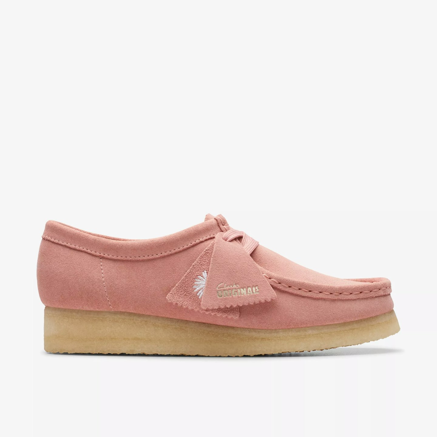 clarks wallabee blush pink suede 