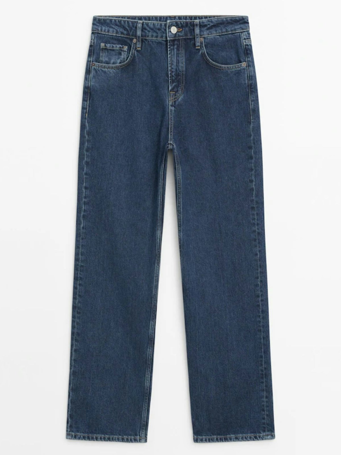 Massimo Dutti Low-Rise Straight-Leg Regular Length Jeans